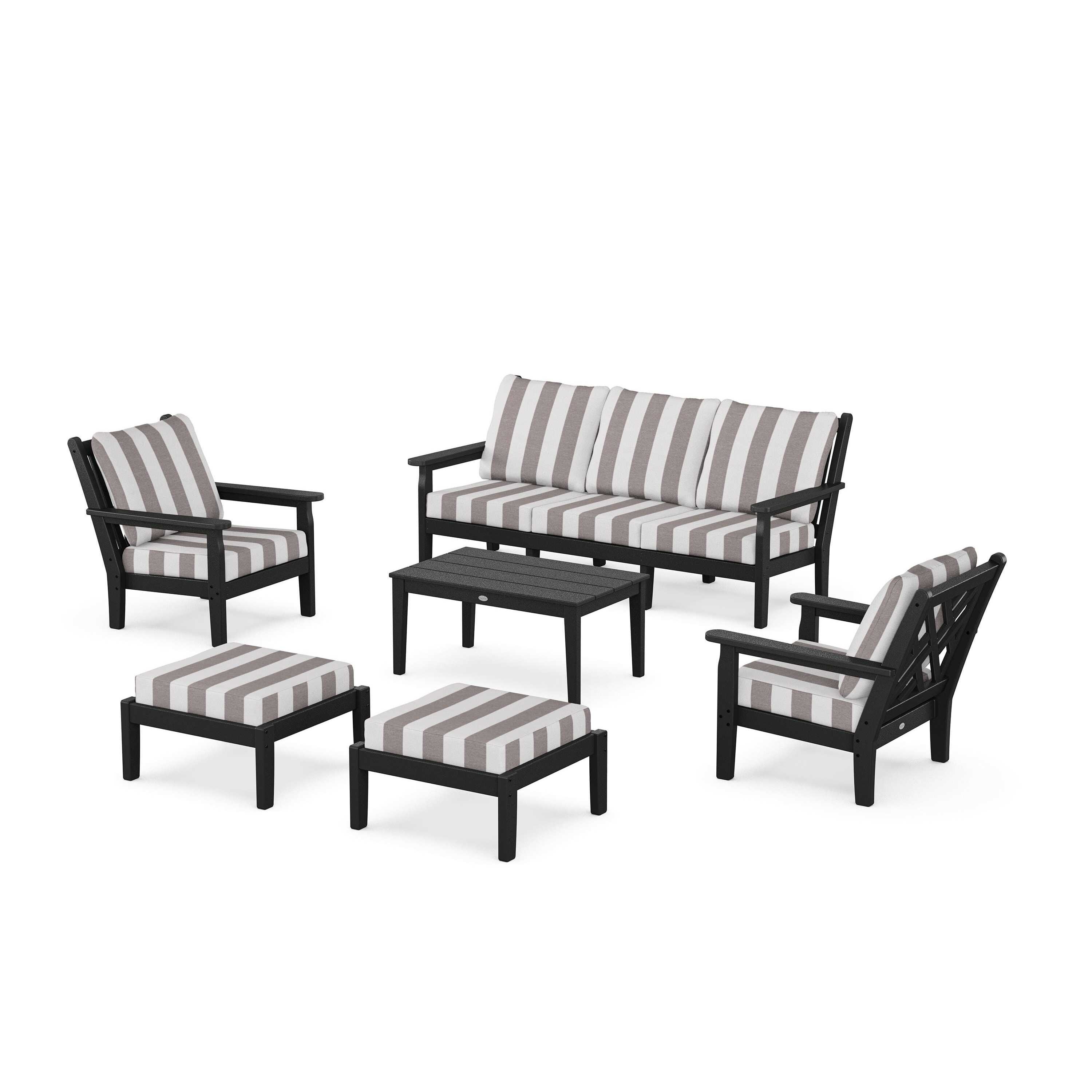 Chippendale 6-Piece Lounge Sofa Set