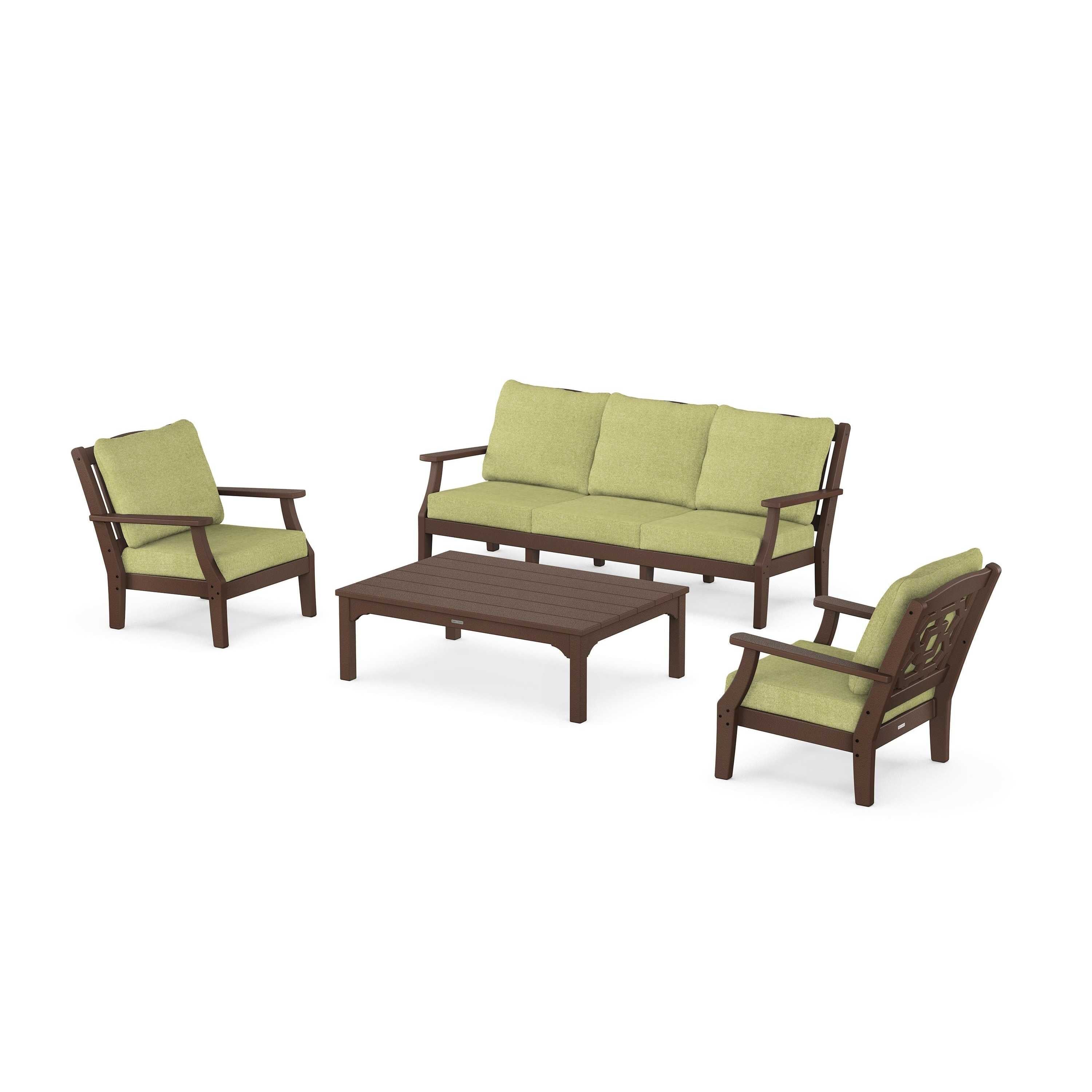 Chinoiserie 4-Piece Deep Seating Set with Sofa