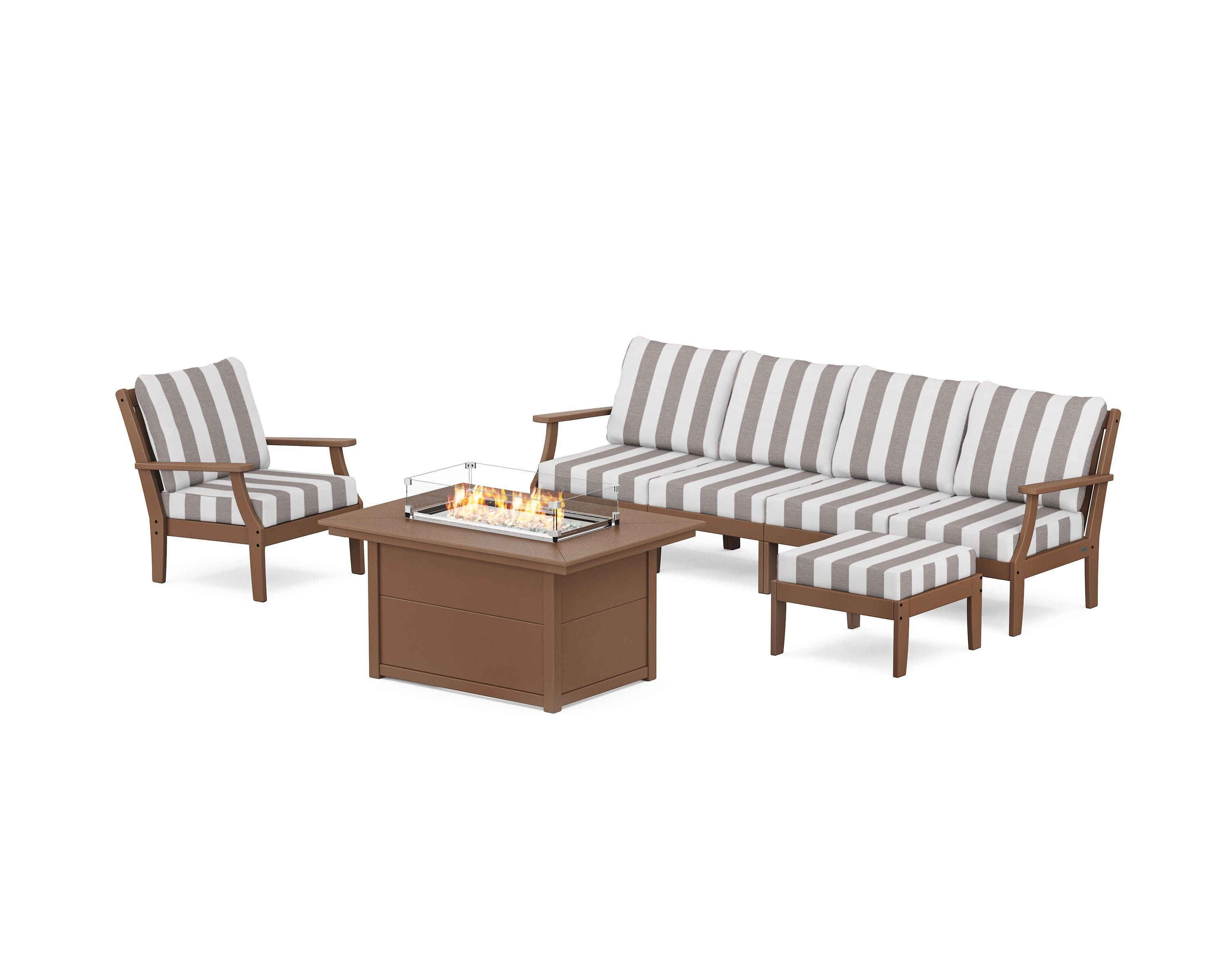 Braxton Sectional Lounge and Fire Pit Set