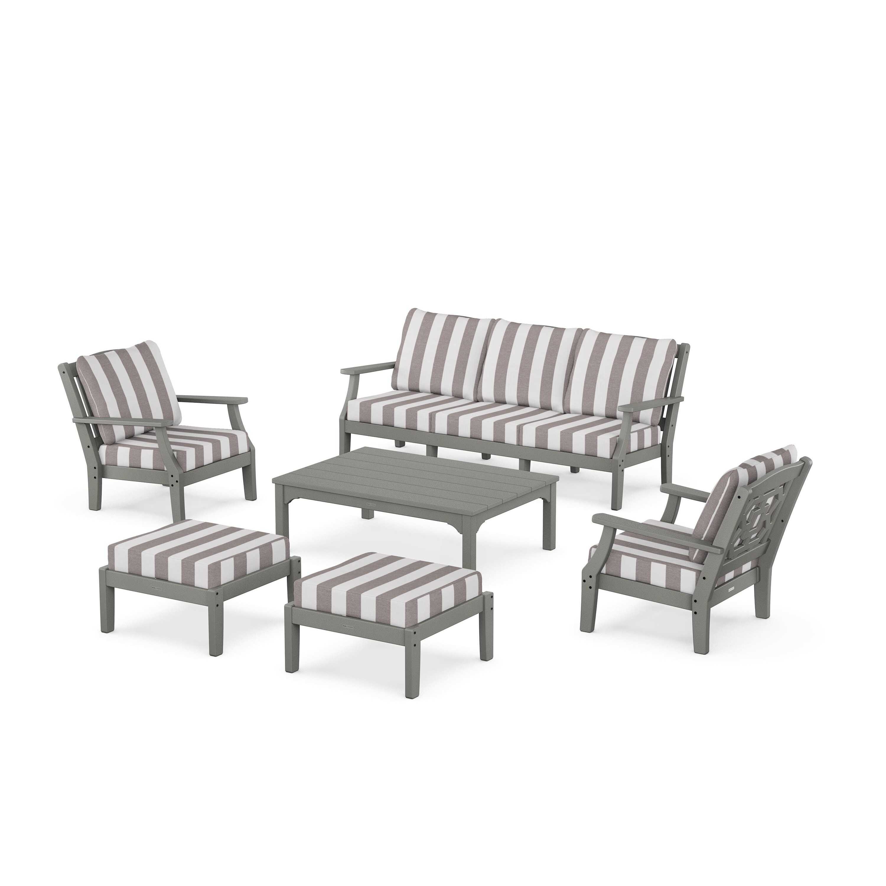 Chinoiserie 6-Piece Lounge Sofa Set