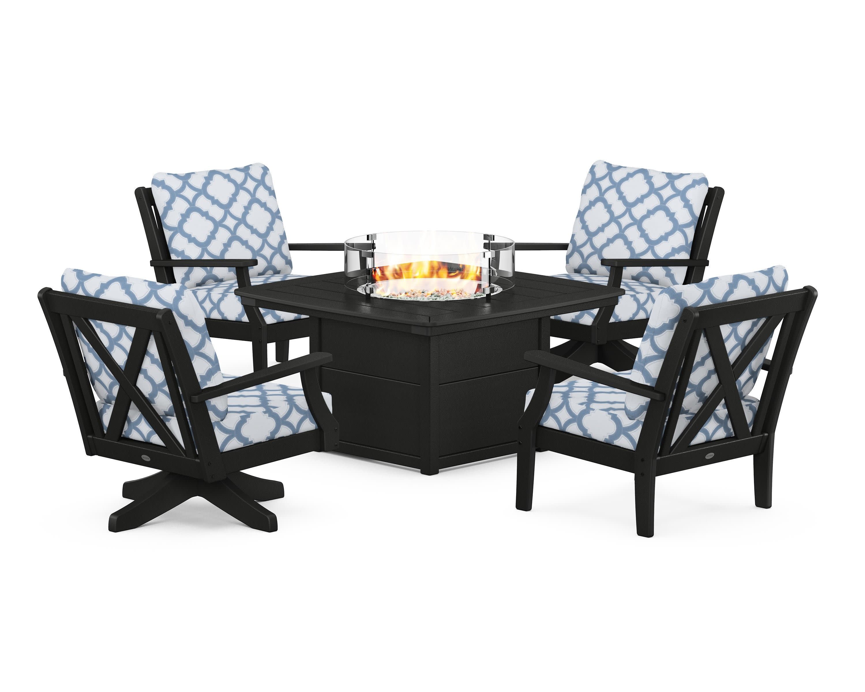 Braxton 5-Piece Deep Seating Set with Fire Table