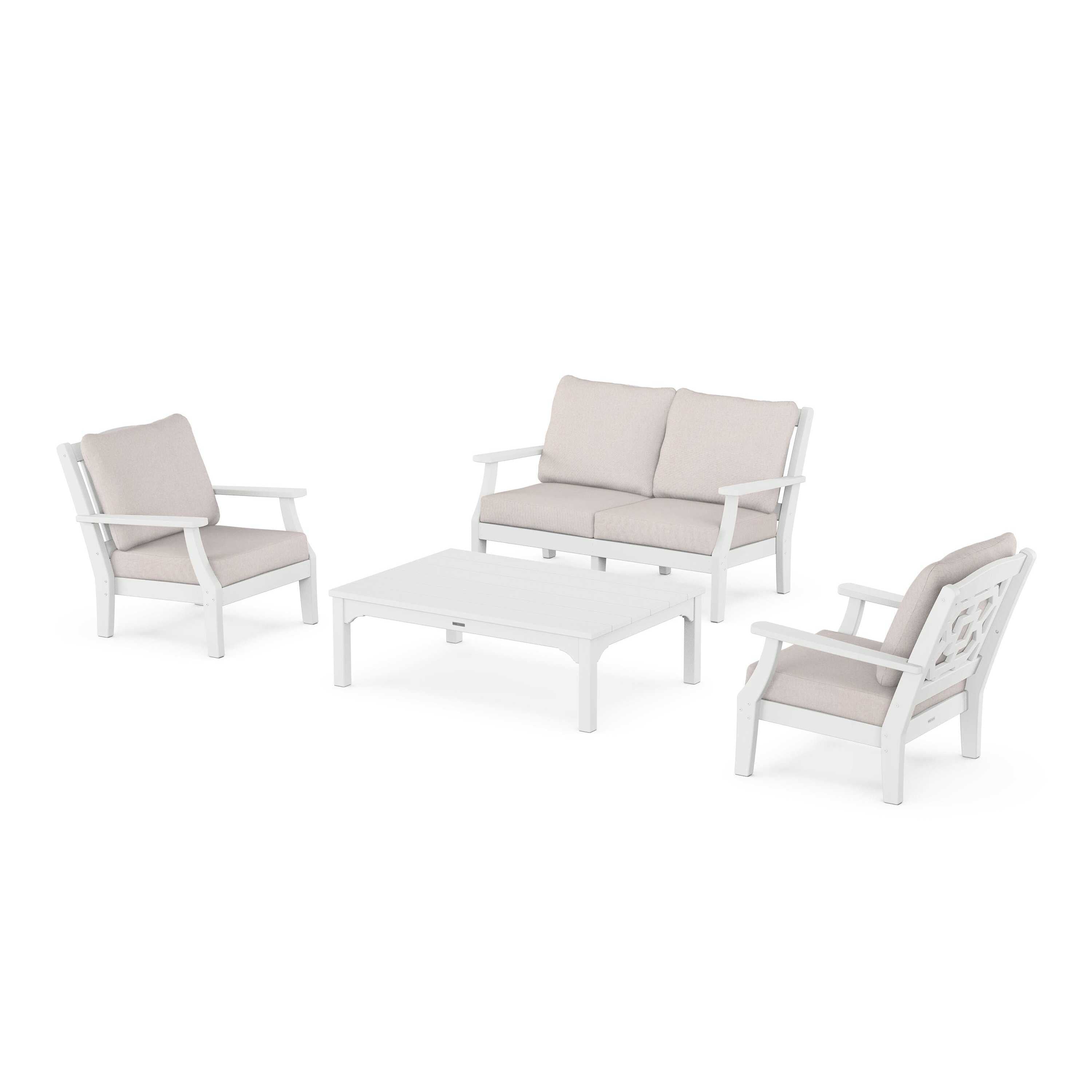 Chinoiserie 4-Piece Deep Seating Set with Loveseat