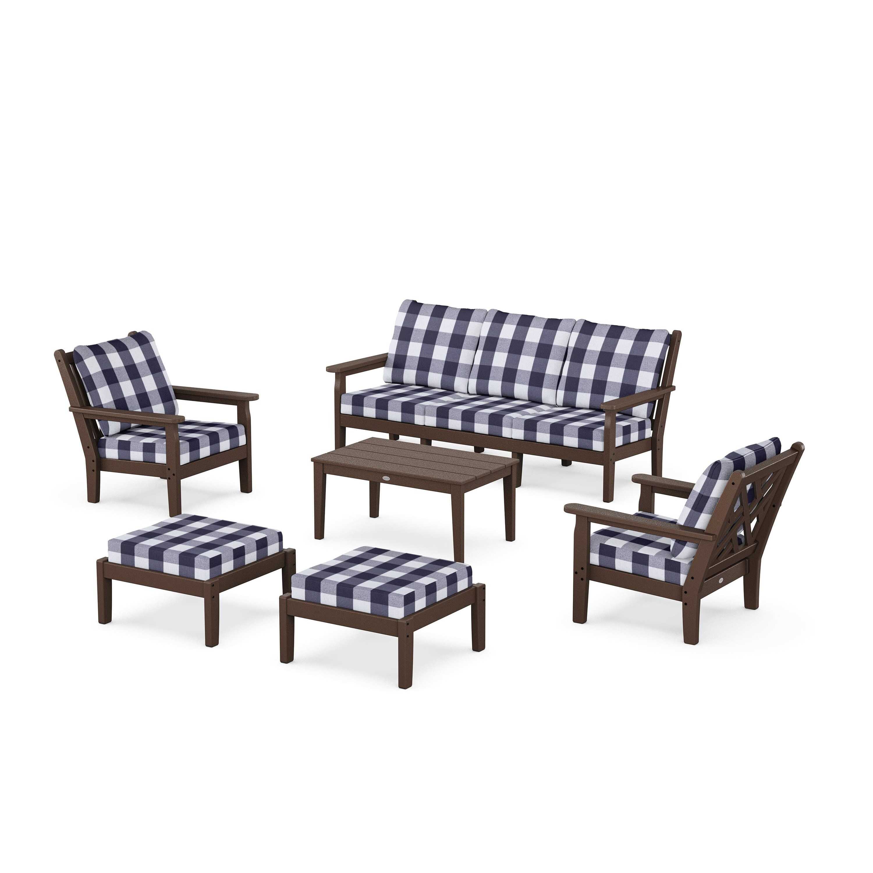 Chippendale 6-Piece Lounge Sofa Set