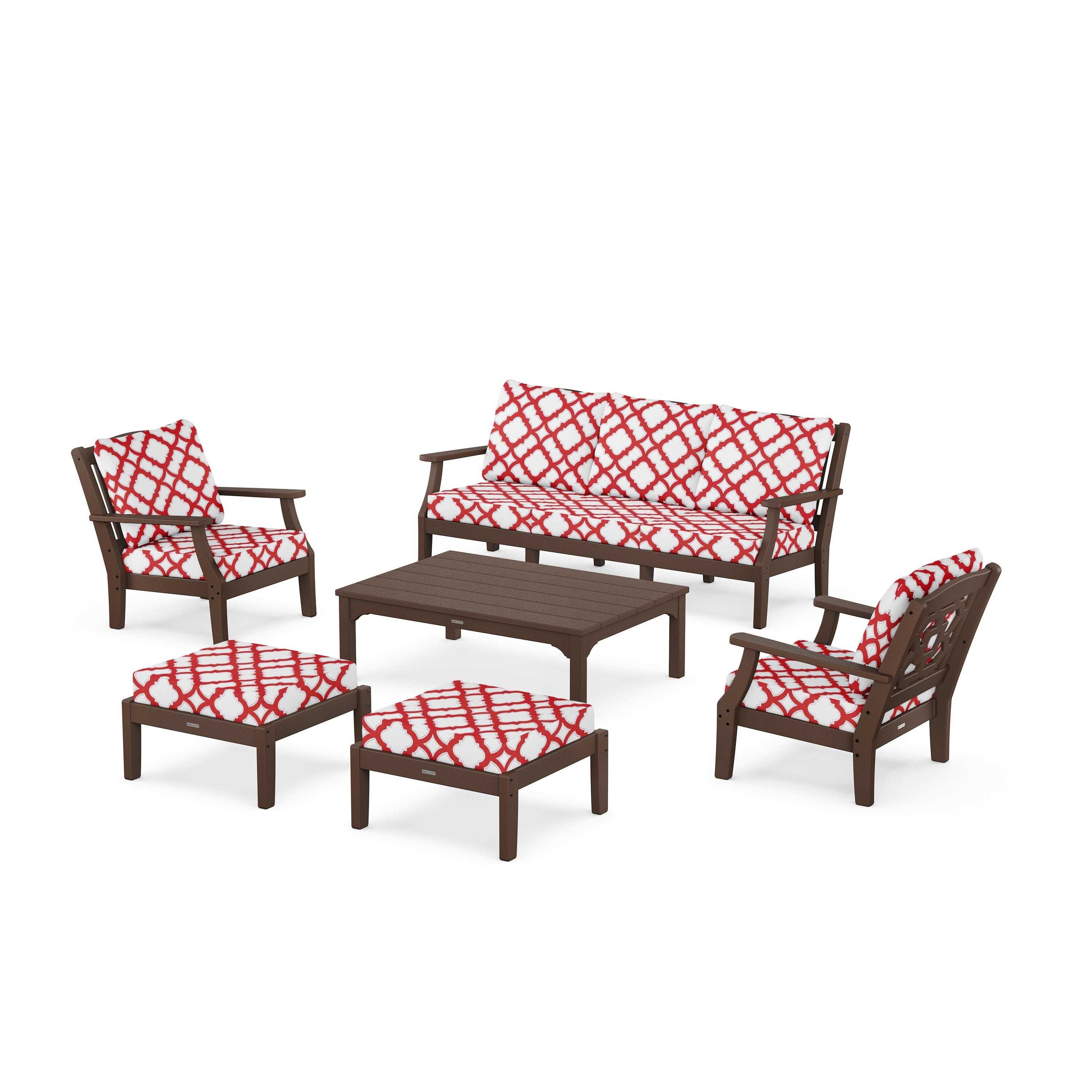 Chinoiserie 6-Piece Lounge Sofa Set