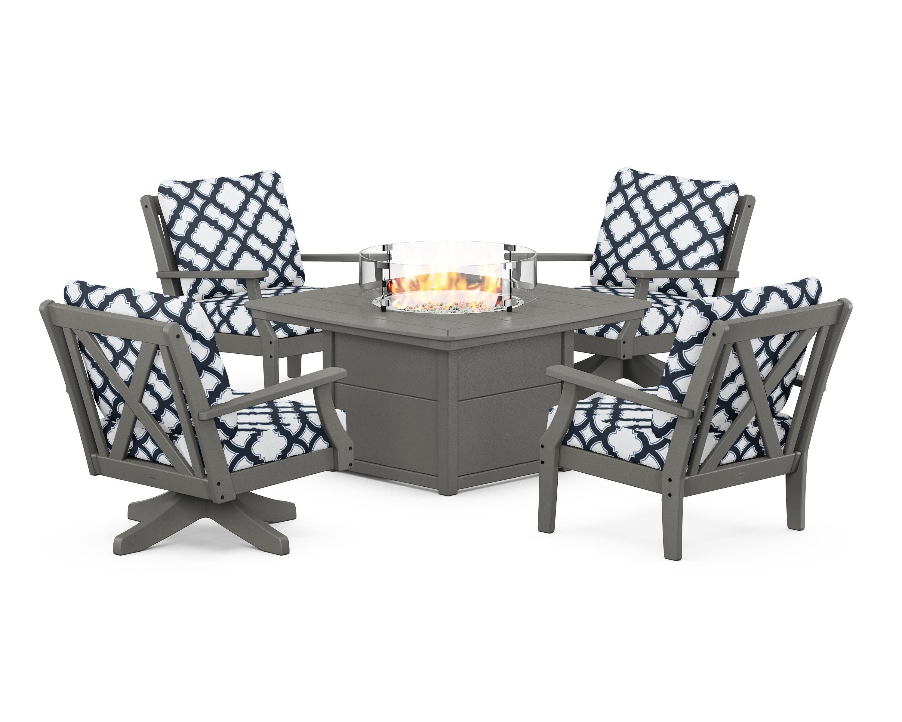 Braxton 5-Piece Deep Seating Set with Fire Table