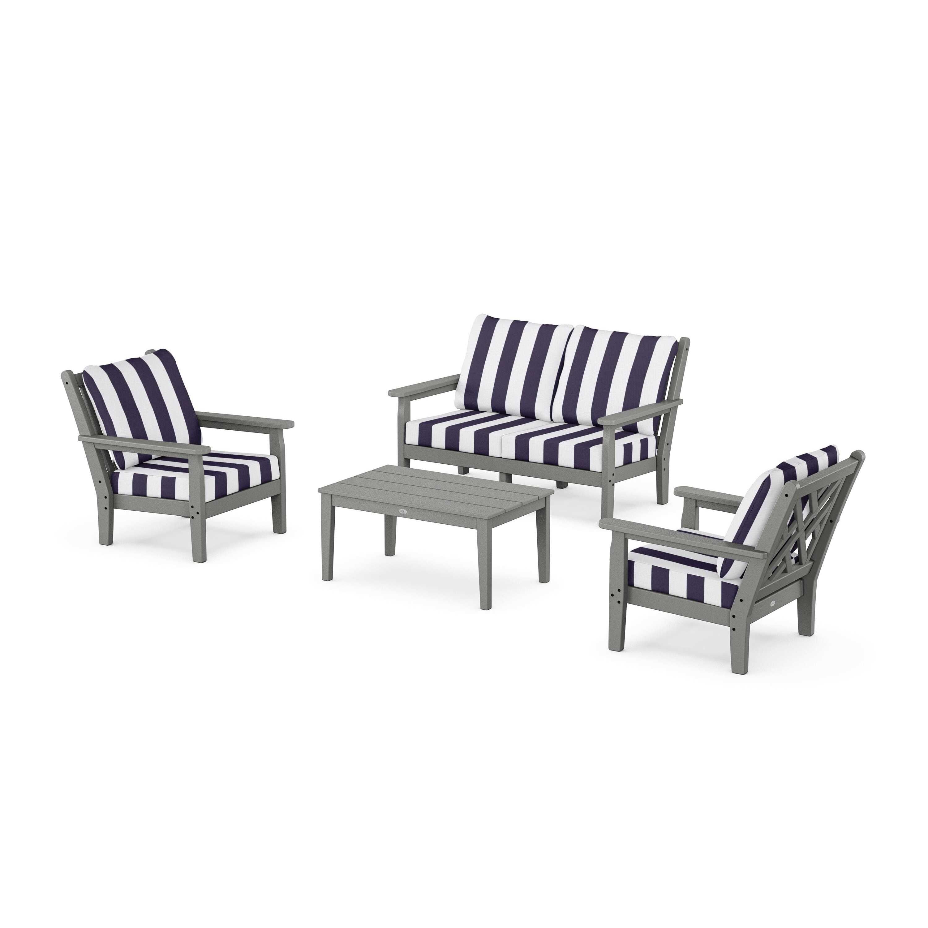 Chippendale 4-Piece Deep Seating Set with Loveseat