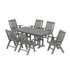 Vineyard Folding Chair 7-Piece Dining Set