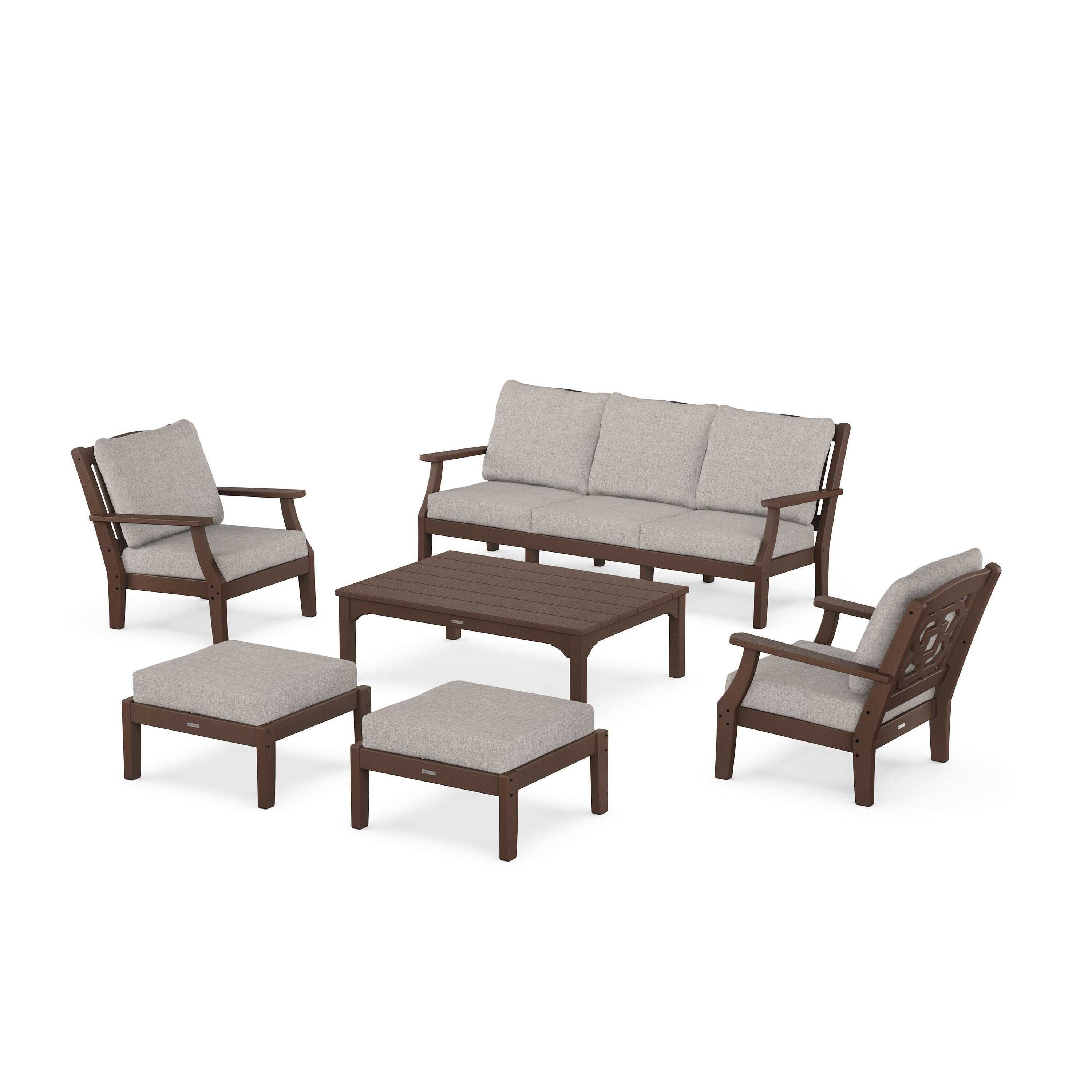 Chinoiserie 6-Piece Lounge Sofa Set