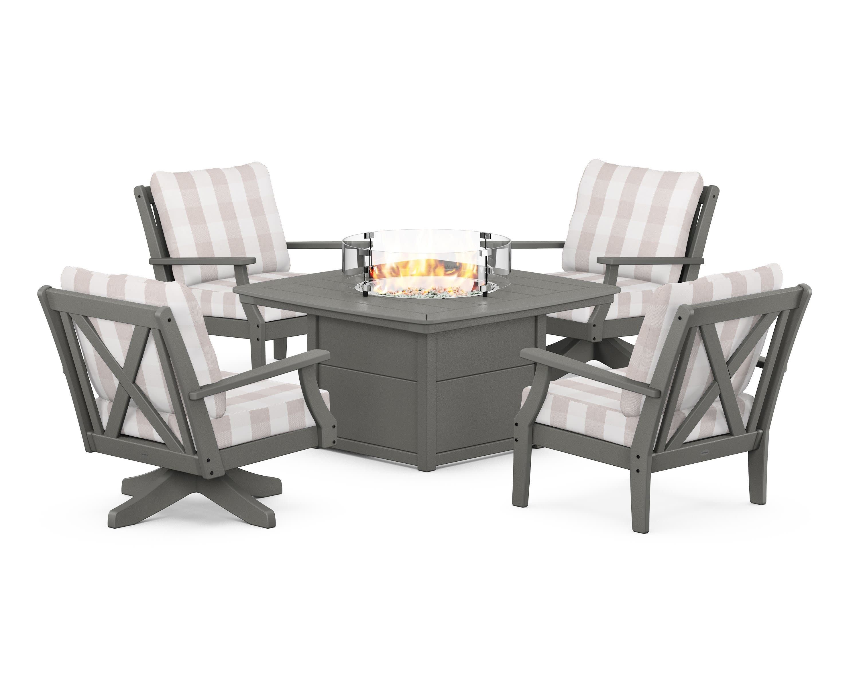 Braxton 5-Piece Deep Seating Set with Fire Table