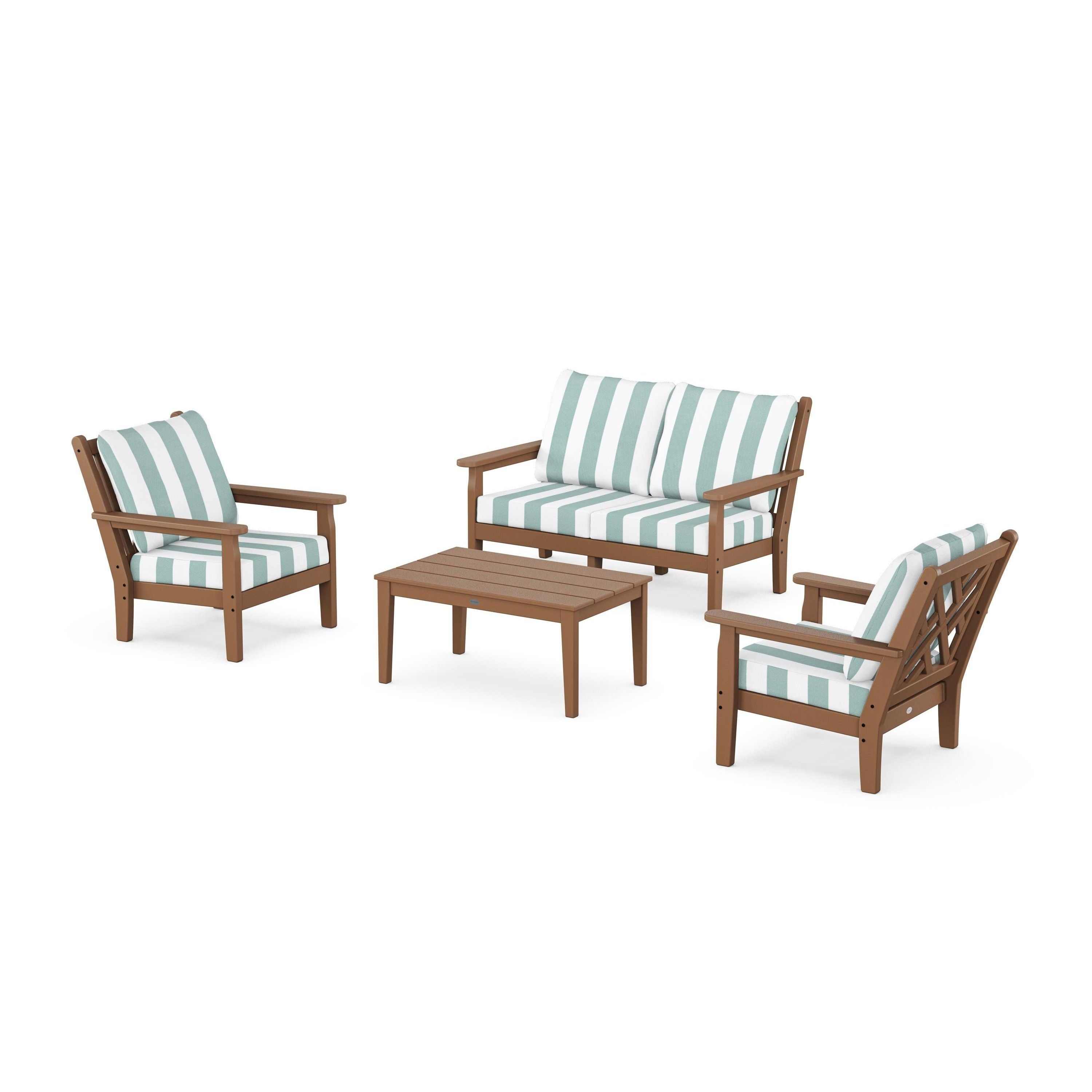 Chippendale 4-Piece Deep Seating Set with Loveseat