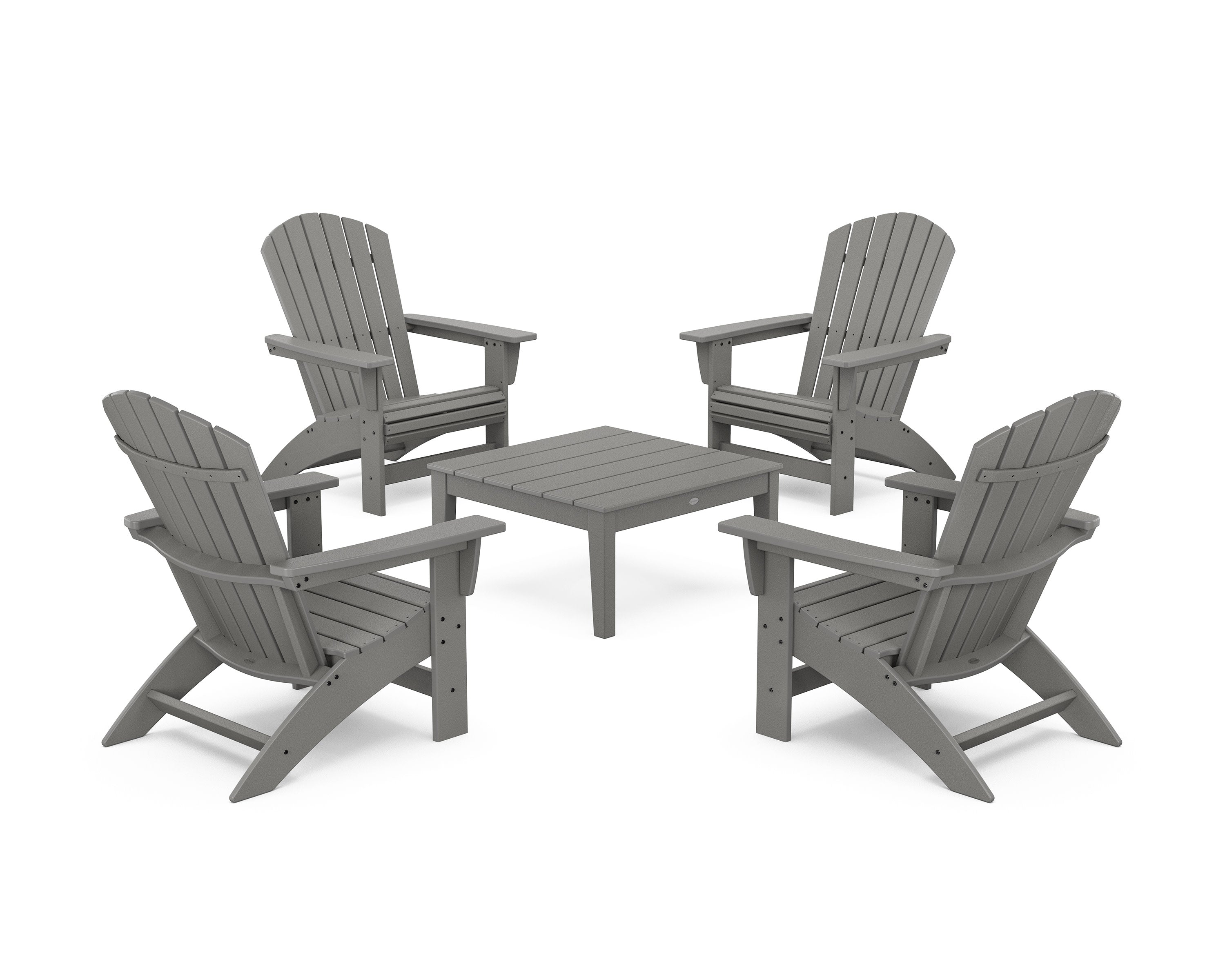 5-Piece Nautical Grand Adirondack Chair Conversation Group
