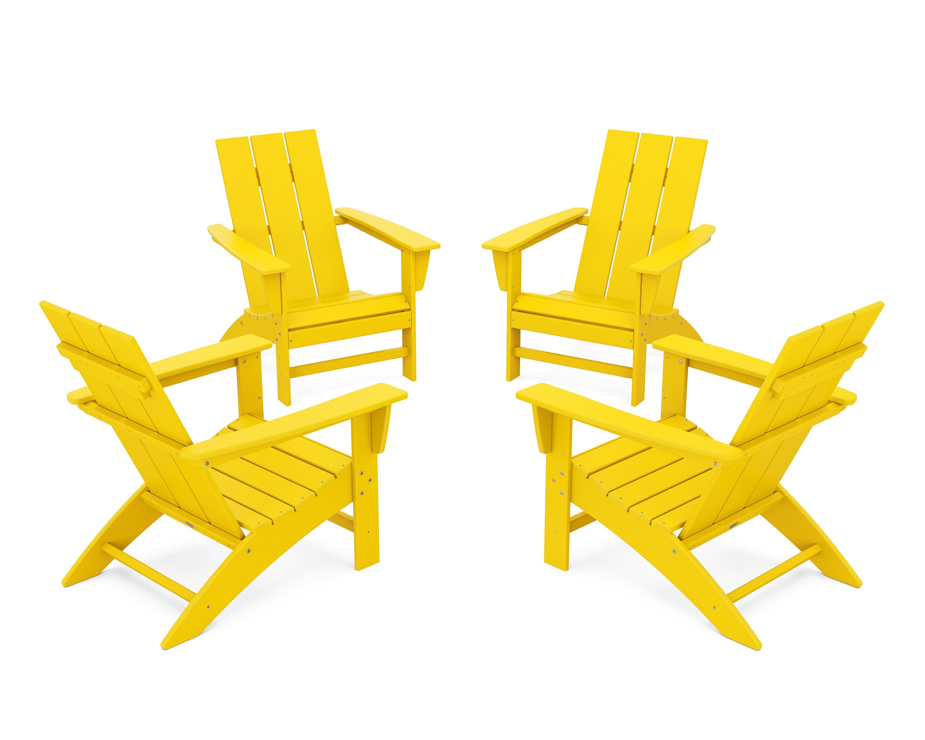 4-Piece Modern Adirondack Chair Conversation Set