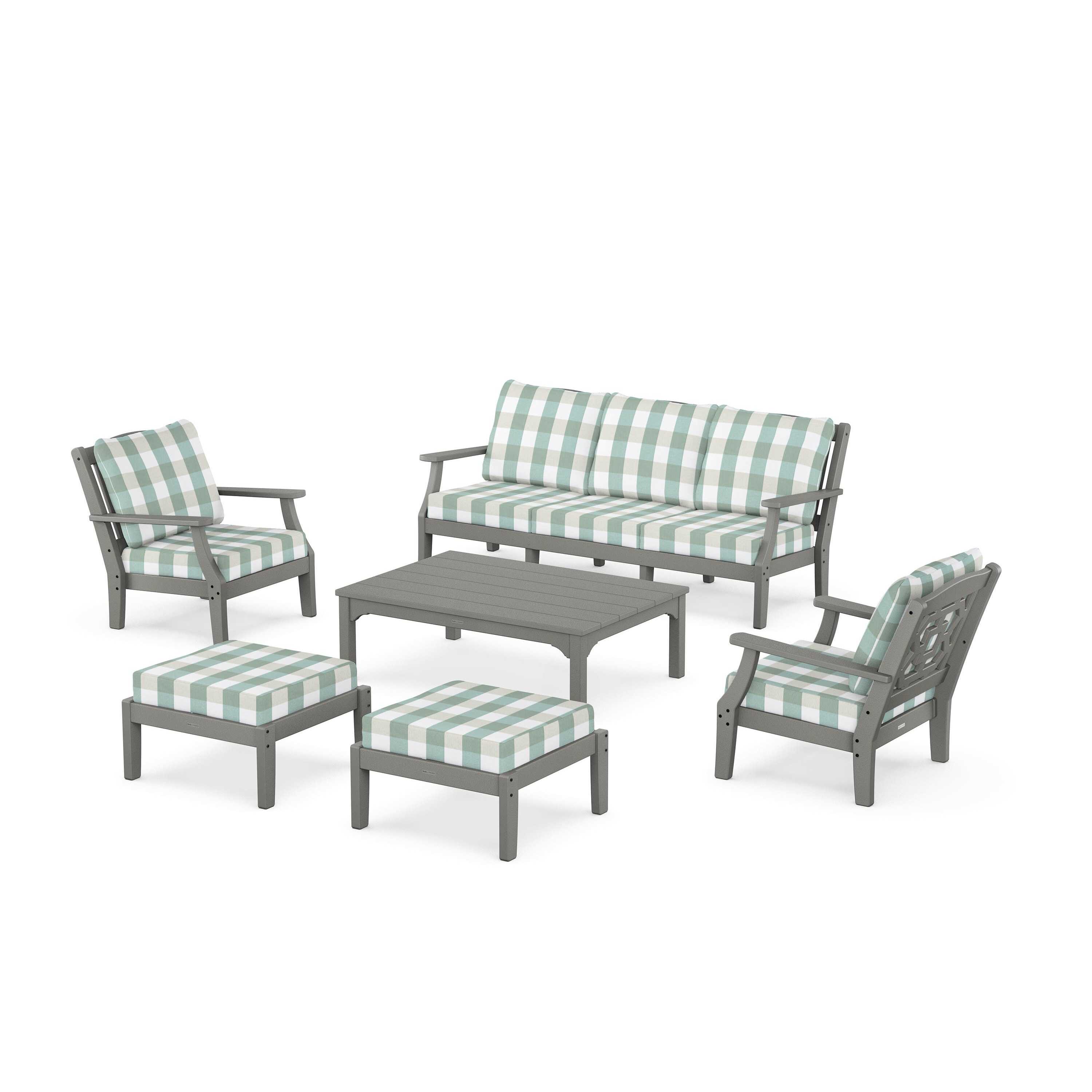 Chinoiserie 6-Piece Lounge Sofa Set