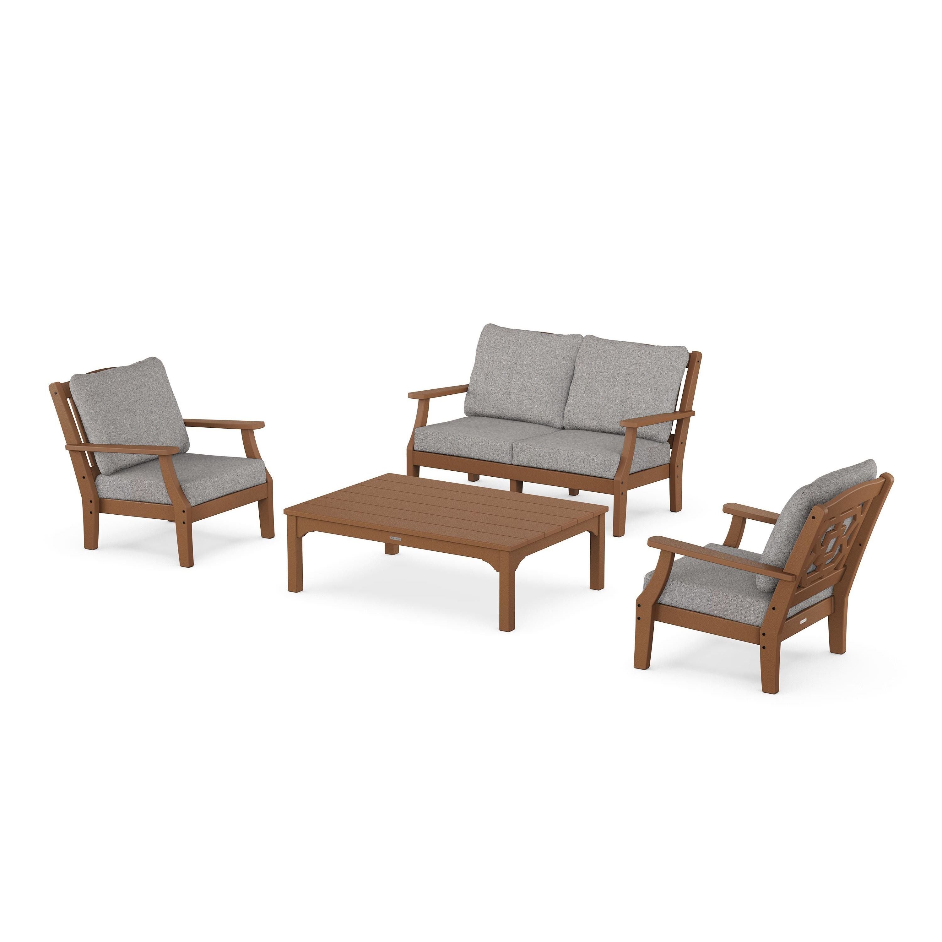 Chinoiserie 4-Piece Deep Seating Set with Loveseat