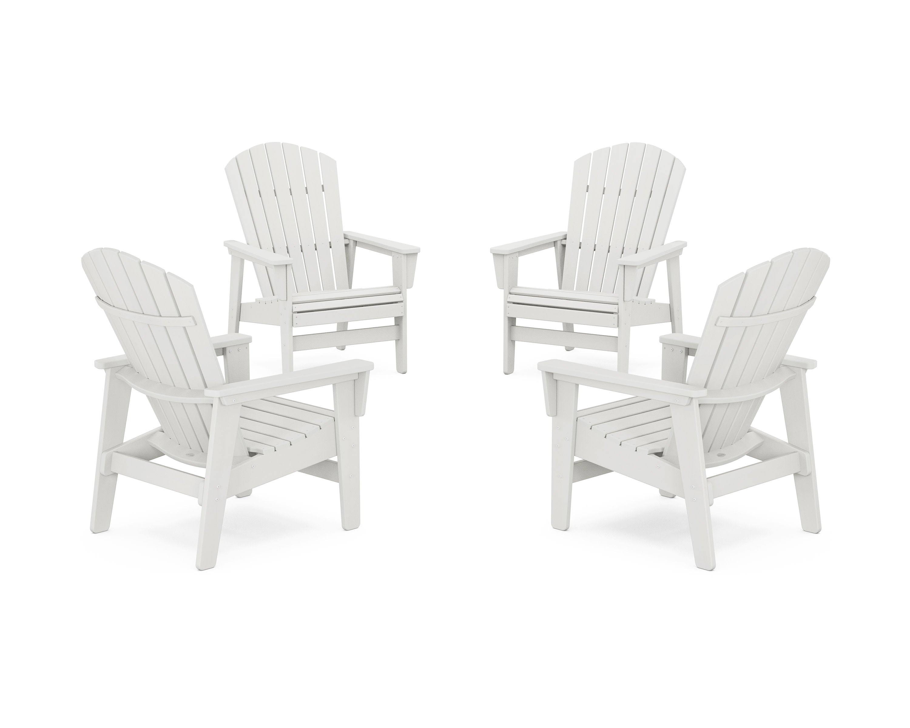4-Piece Nautical Grand Upright Adirondack Chair Conversation Set