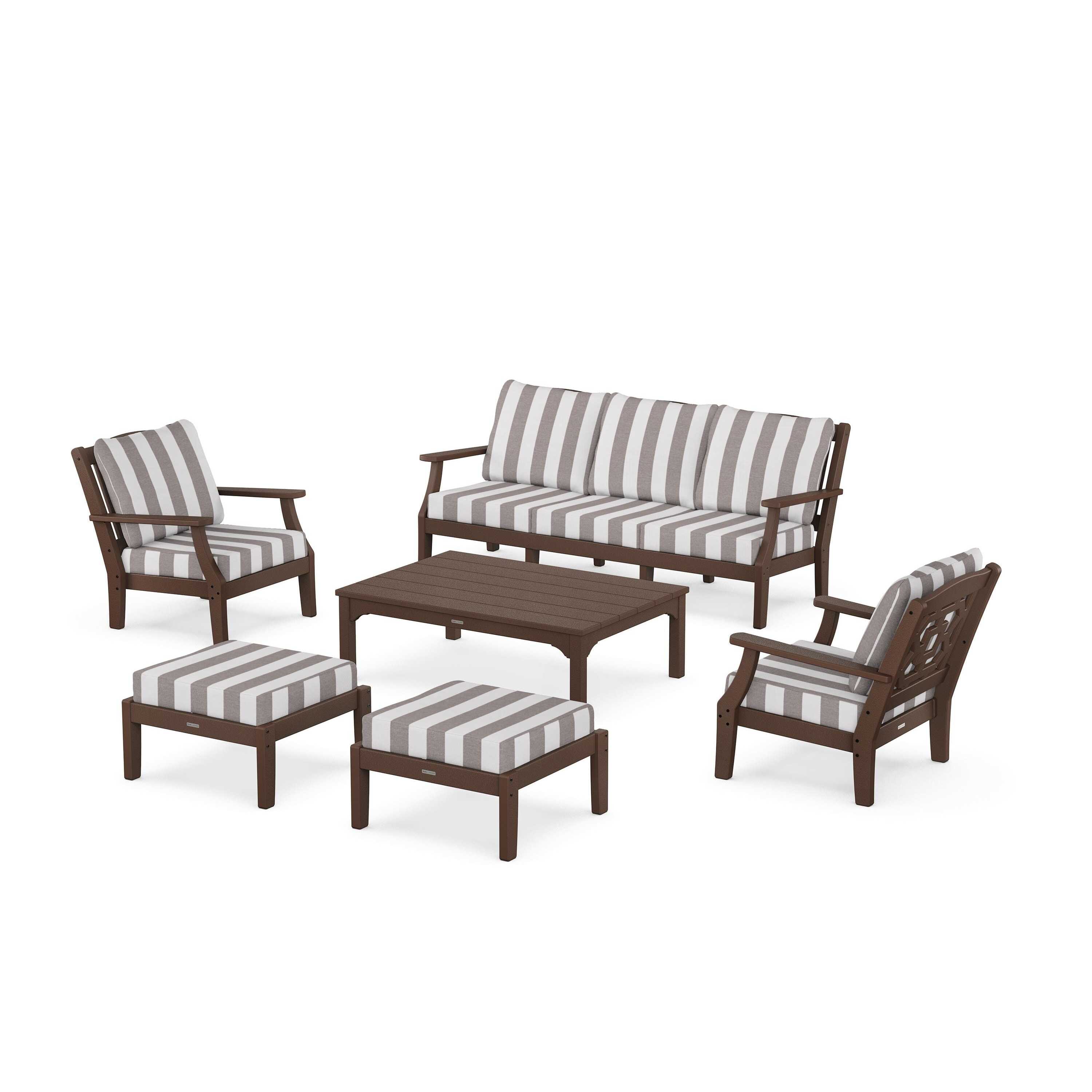 Chinoiserie 6-Piece Lounge Sofa Set
