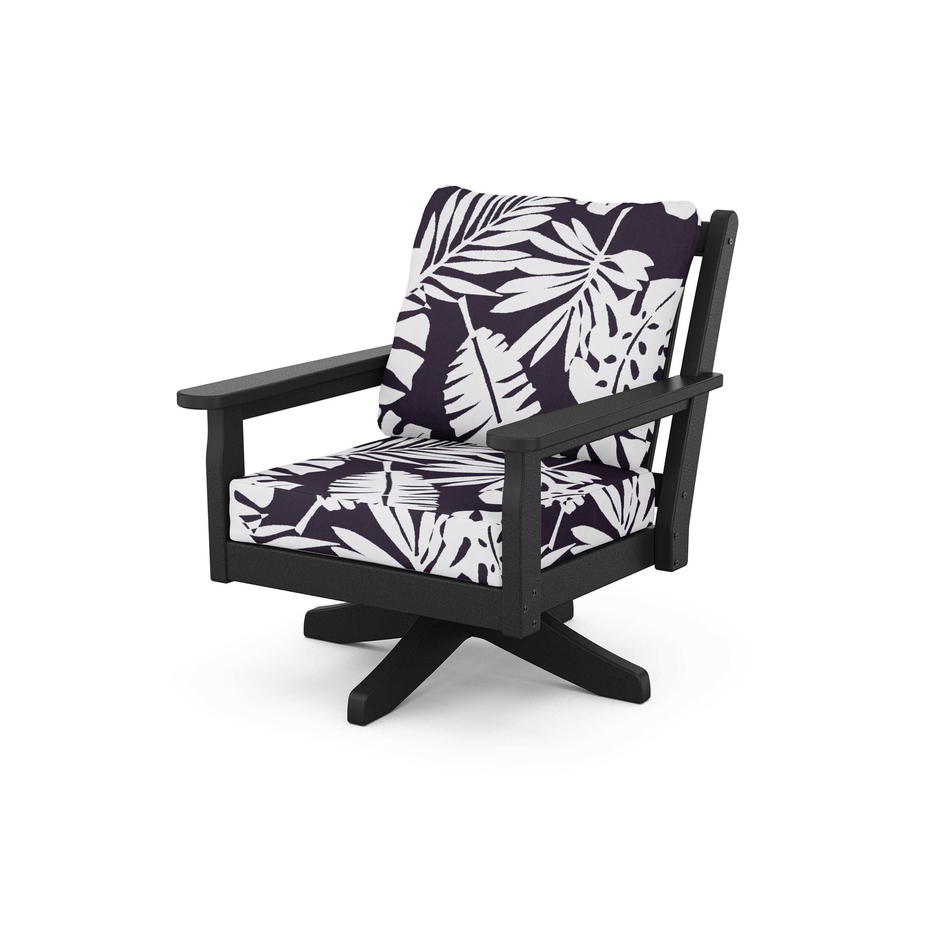 Chippendale Deep Seating Swivel Chair