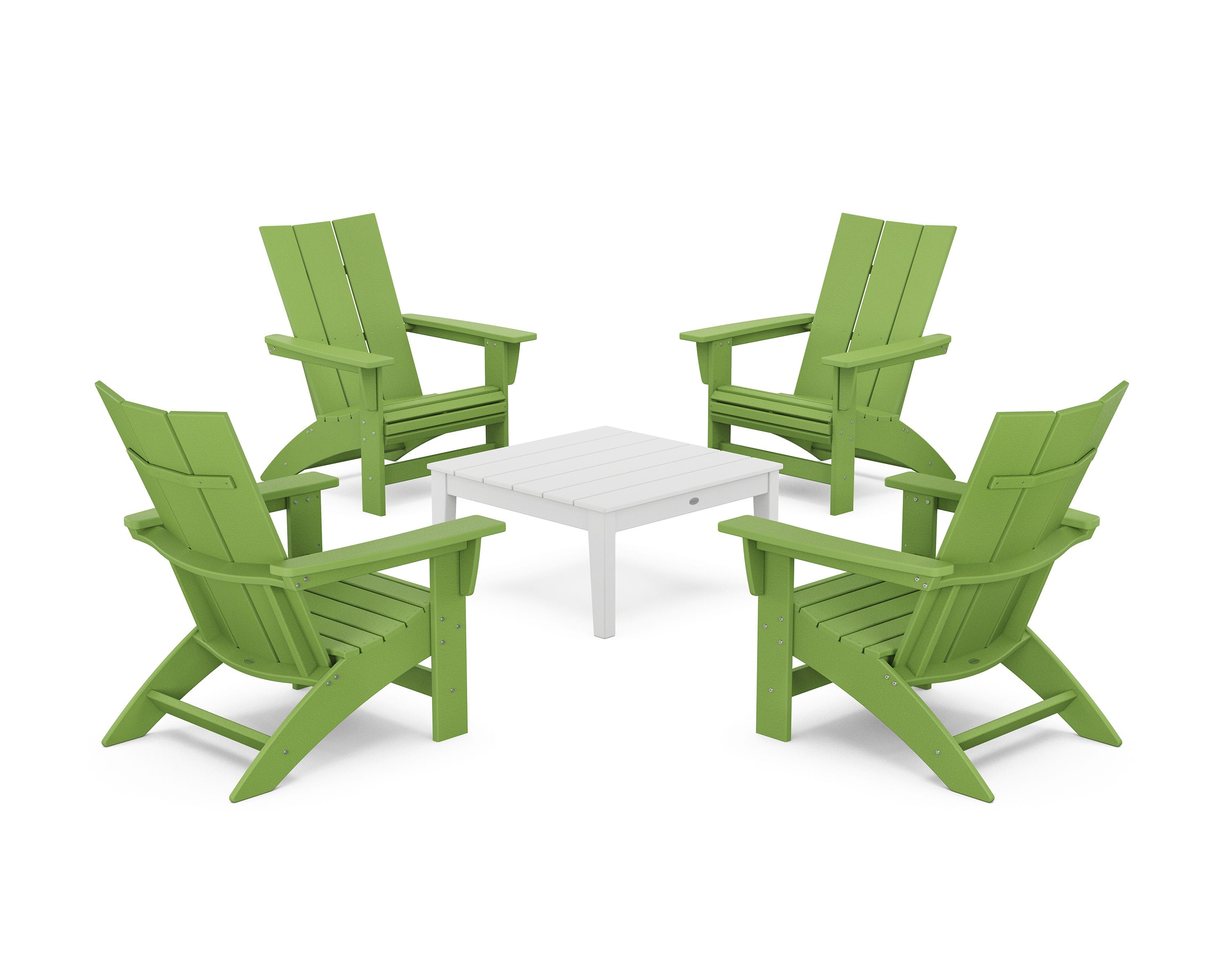 5-Piece Modern Grand Adirondack Chair Conversation Group