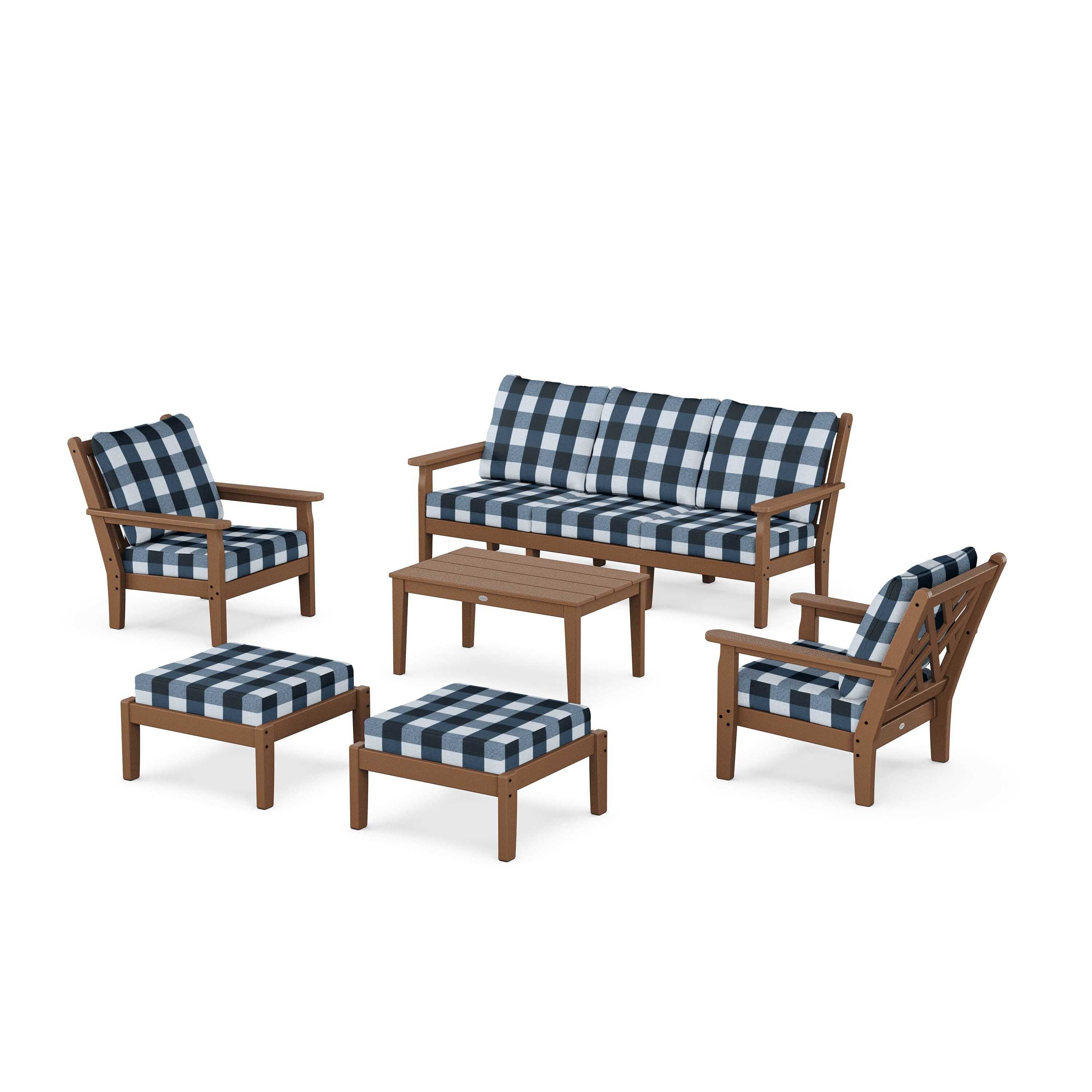 Chippendale 6-Piece Lounge Sofa Set
