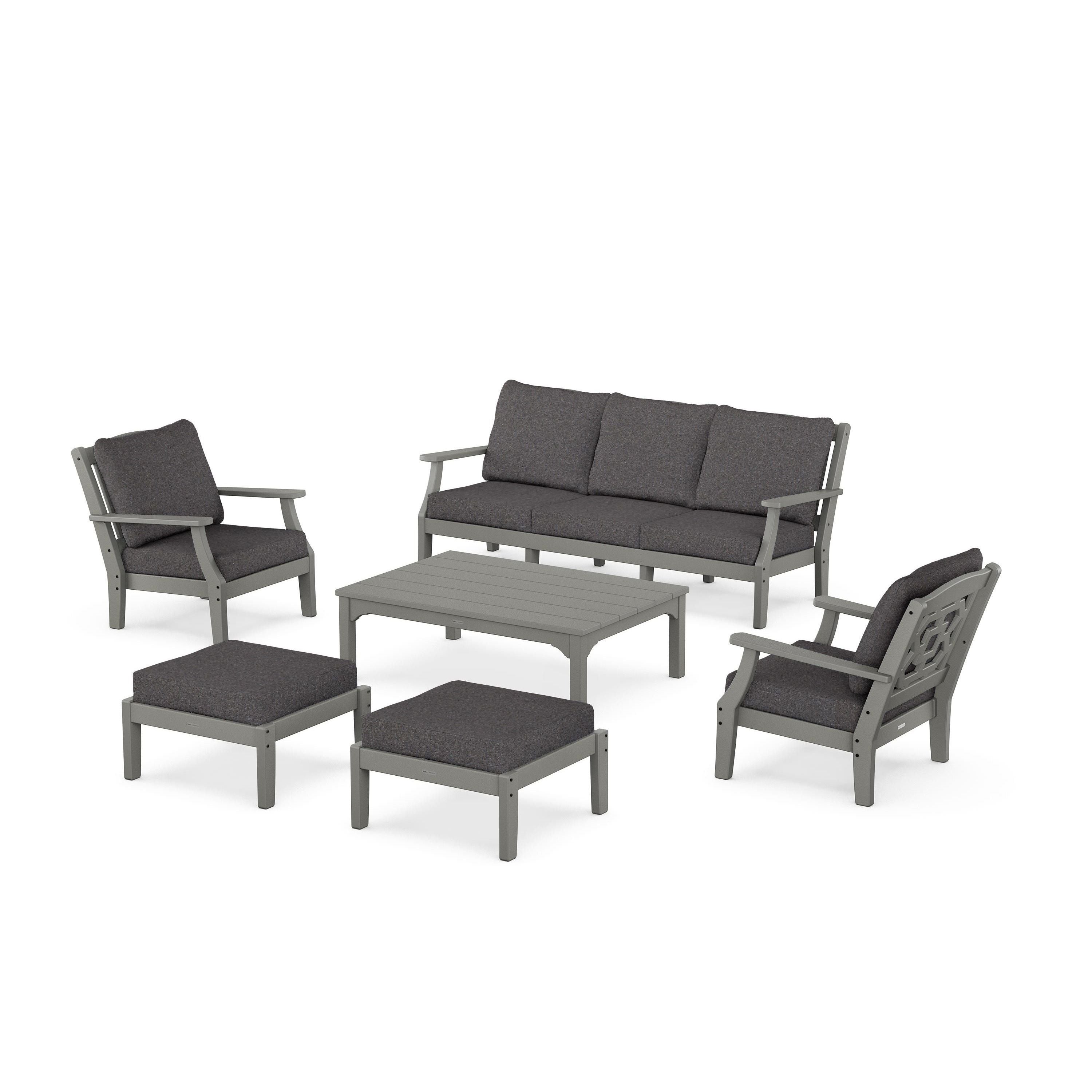 Chinoiserie 6-Piece Lounge Sofa Set