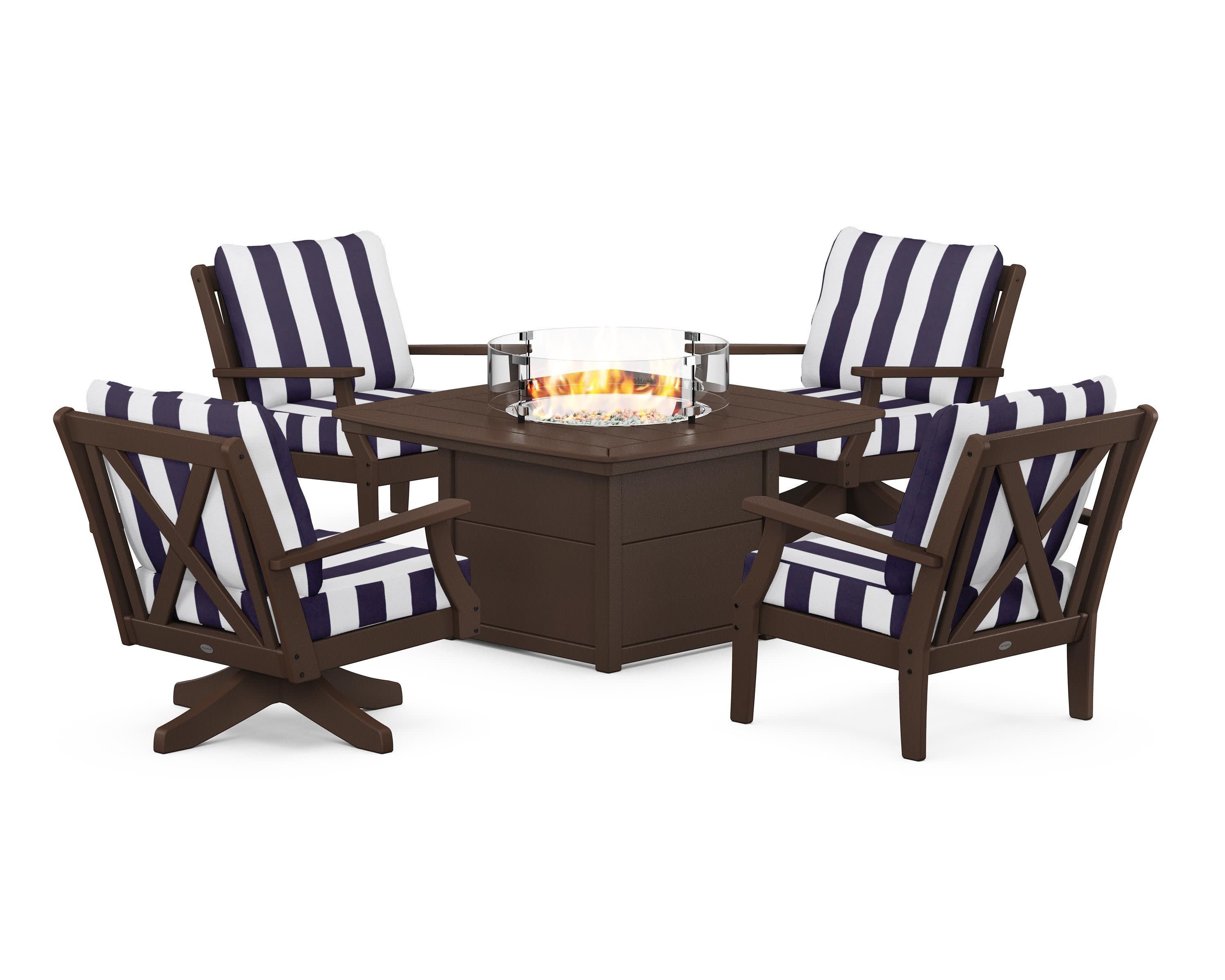 Braxton 5-Piece Deep Seating Set with Fire Table