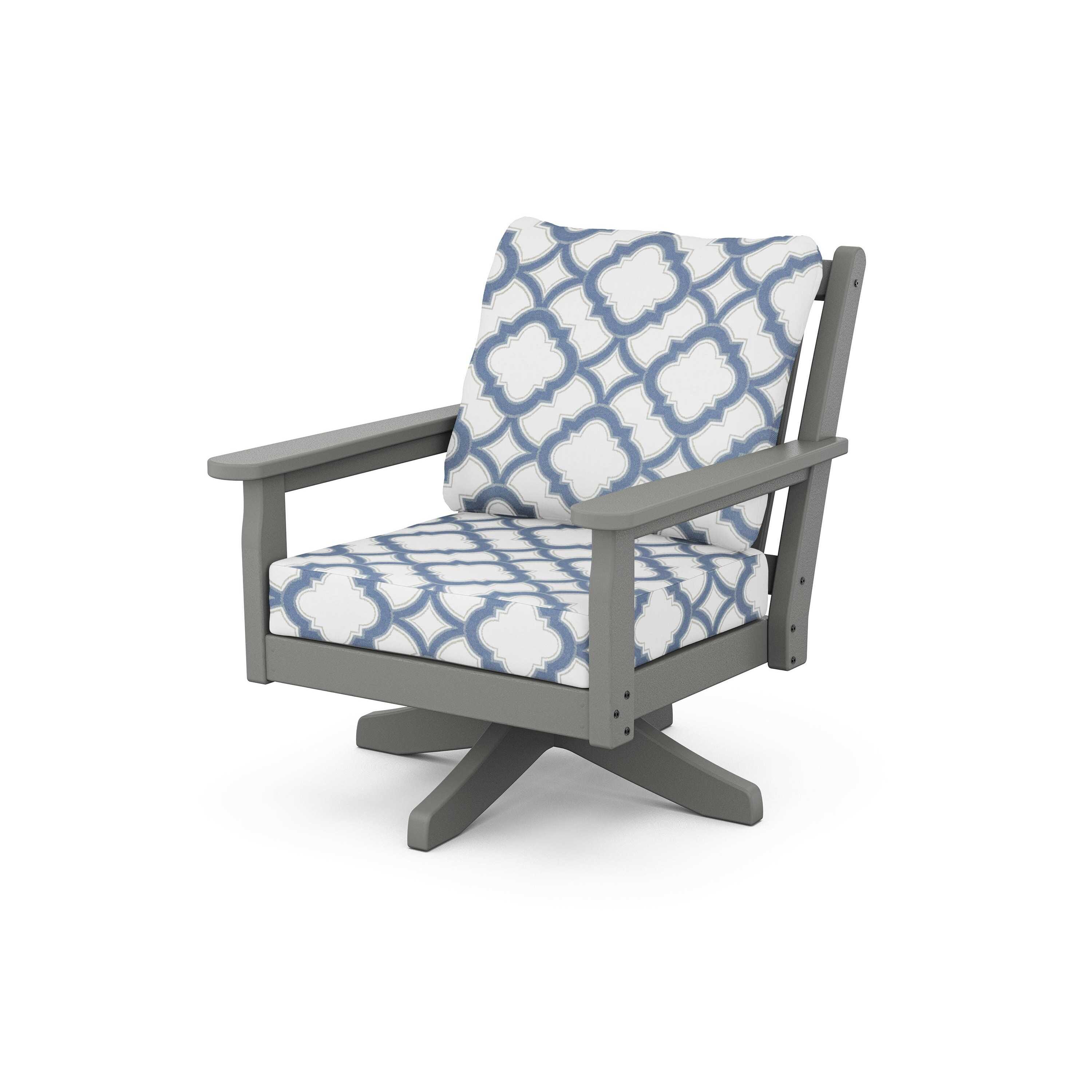 Chippendale Deep Seating Swivel Chair