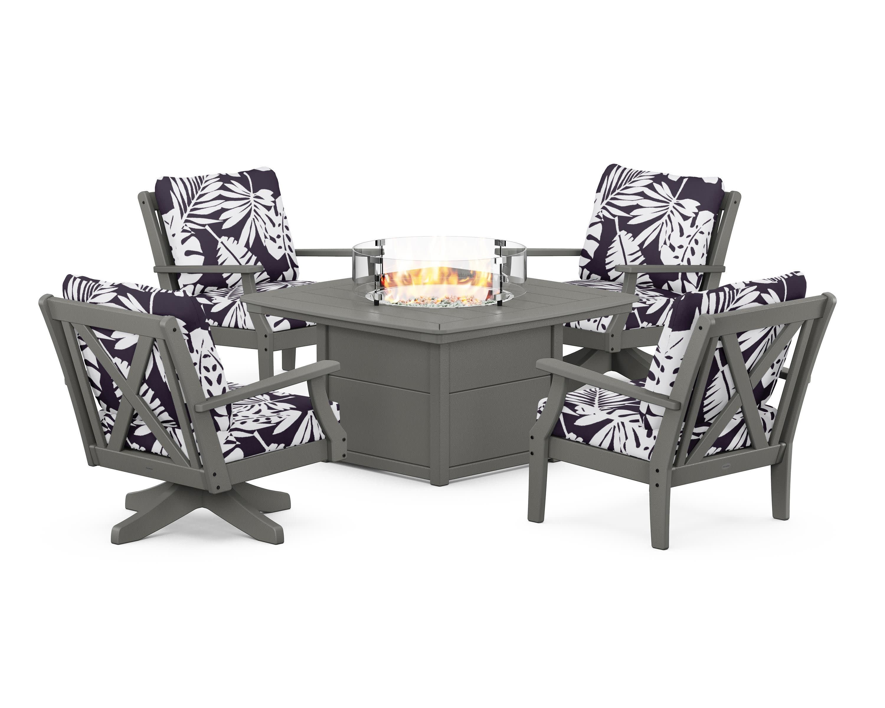 Braxton 5-Piece Deep Seating Set with Fire Table