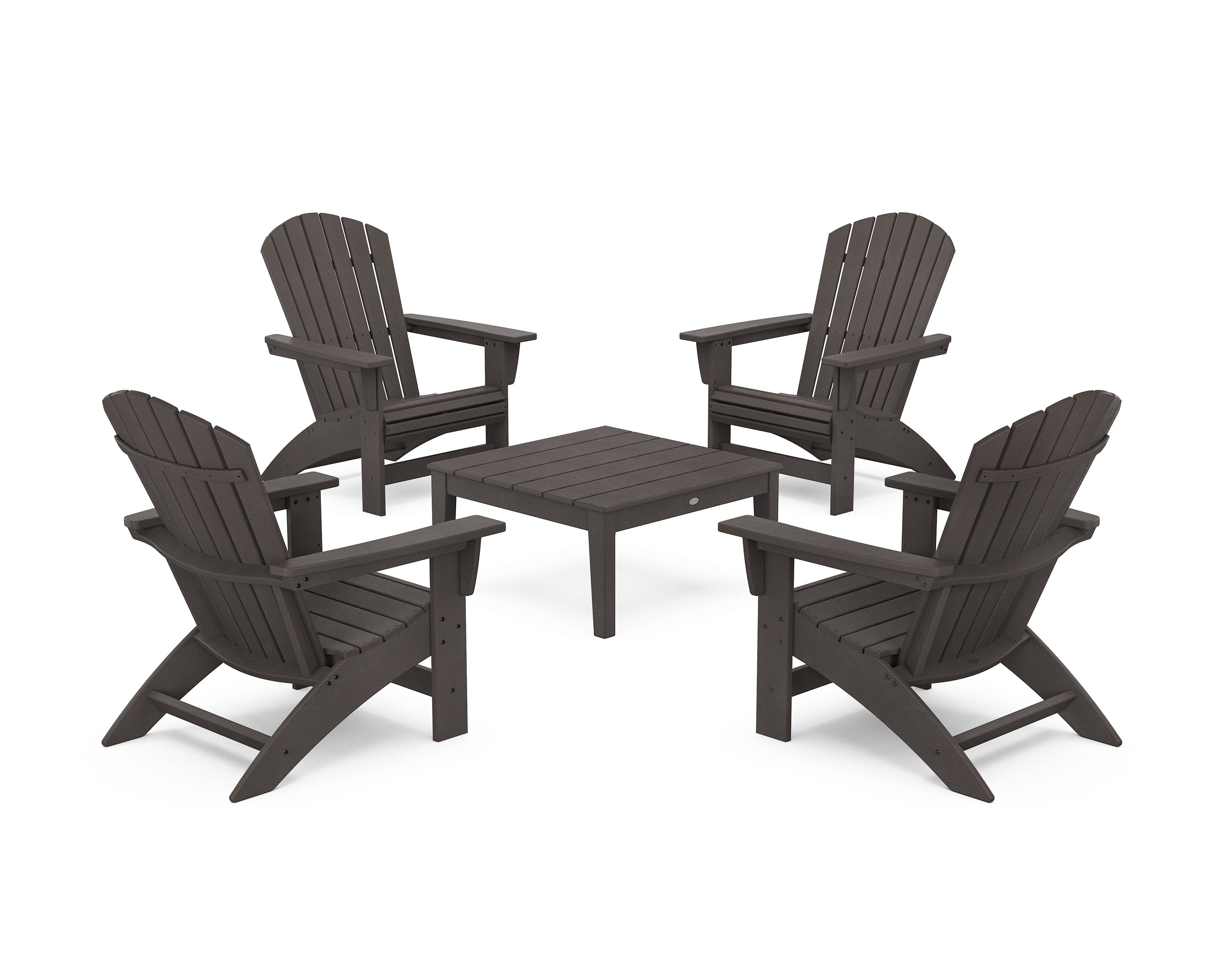 5-Piece Nautical Grand Adirondack Chair Conversation Group