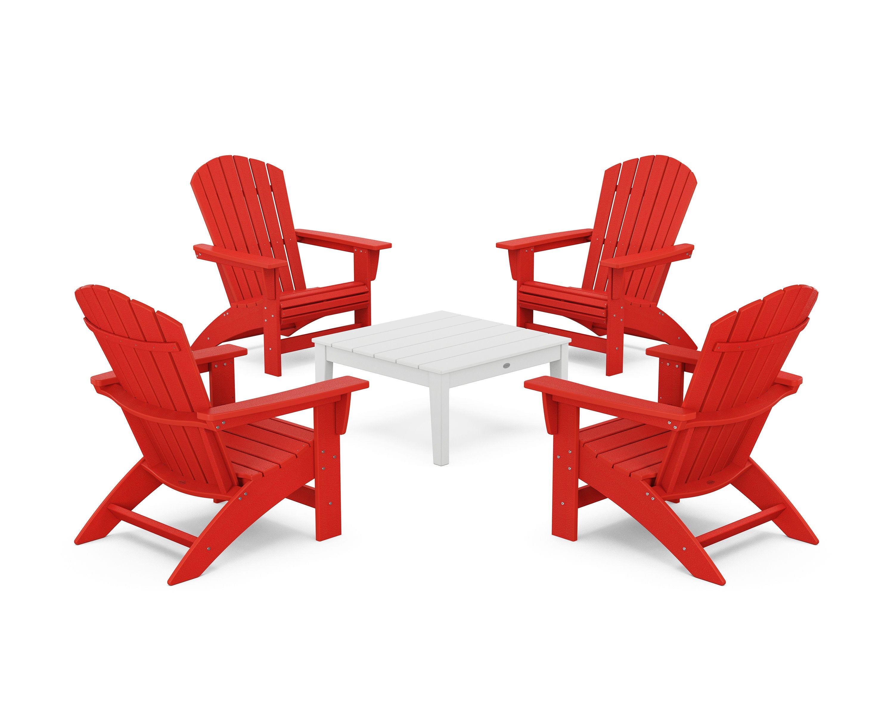 5-Piece Nautical Grand Adirondack Chair Conversation Group