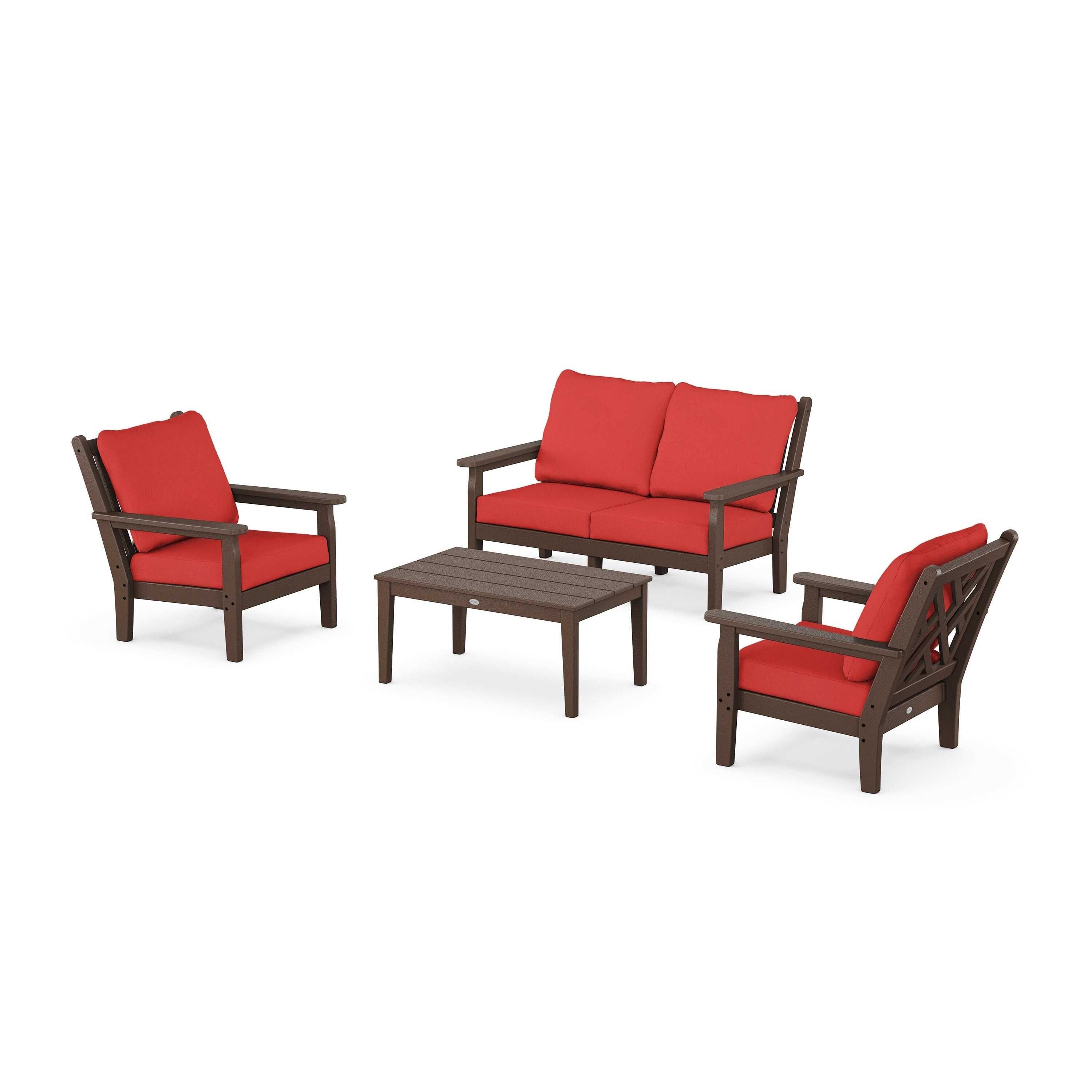 Chippendale 4-Piece Deep Seating Set with Loveseat