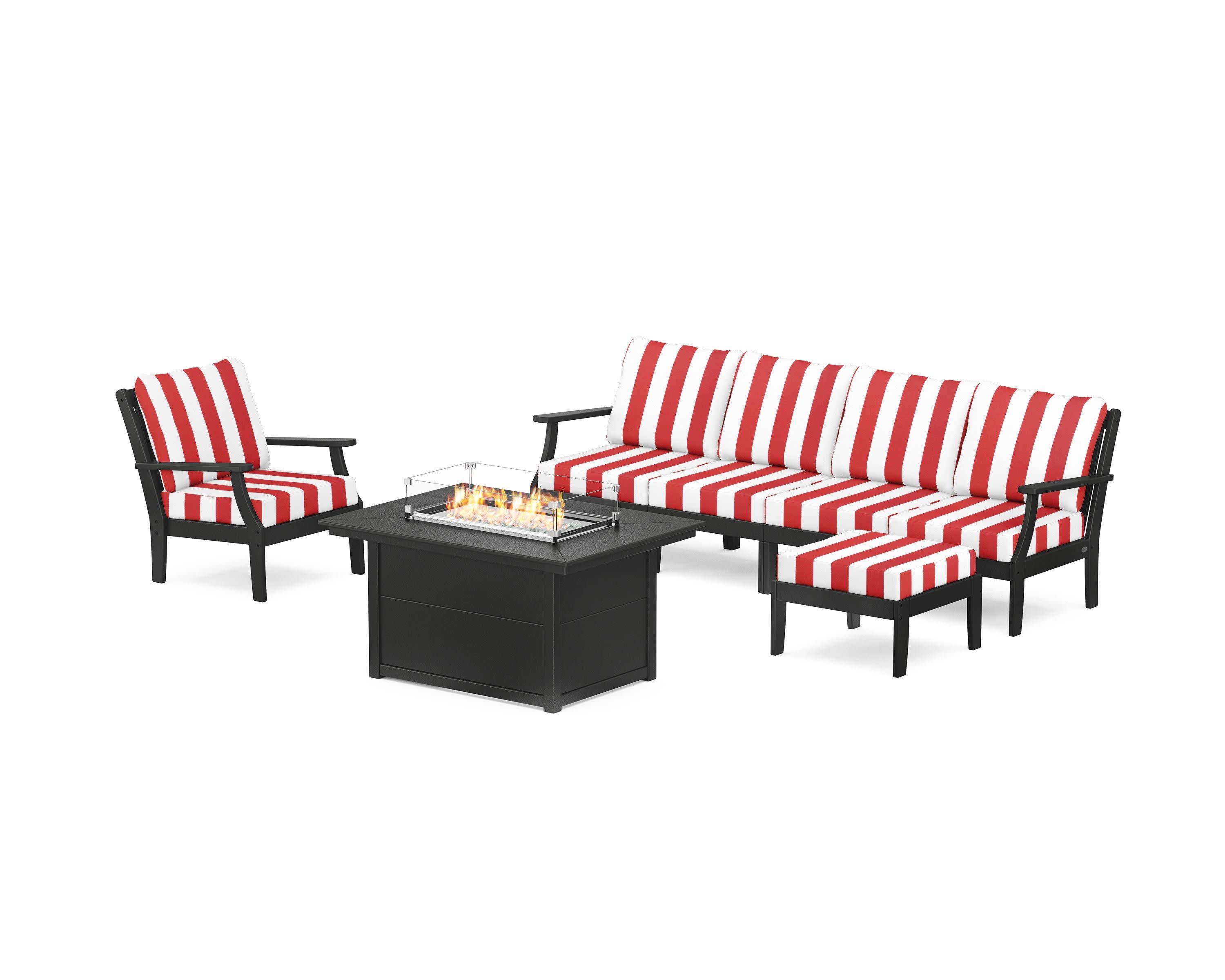 Braxton Sectional Lounge and Fire Pit Set