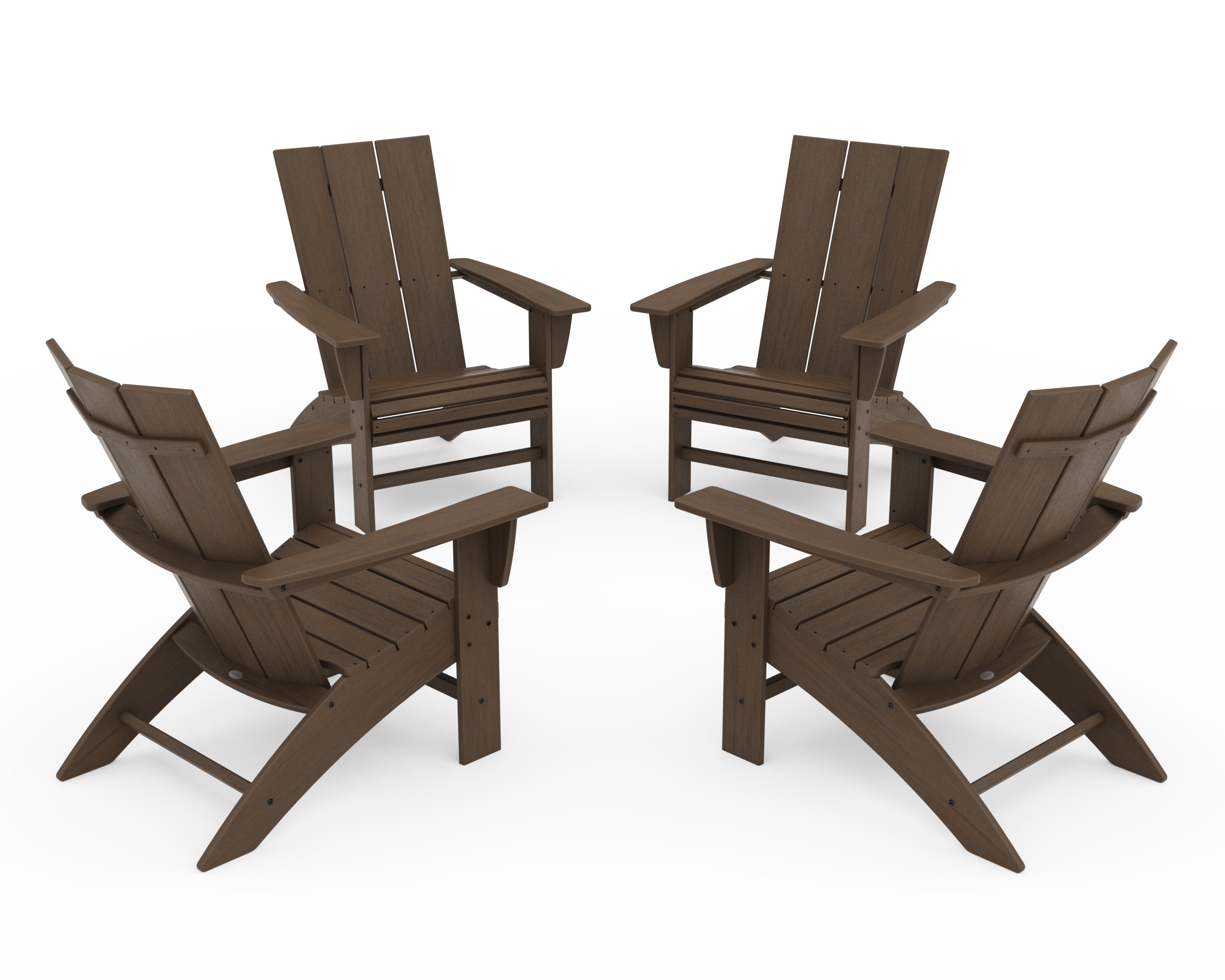 4-Piece Modern Curveback Adirondack Conversation Set