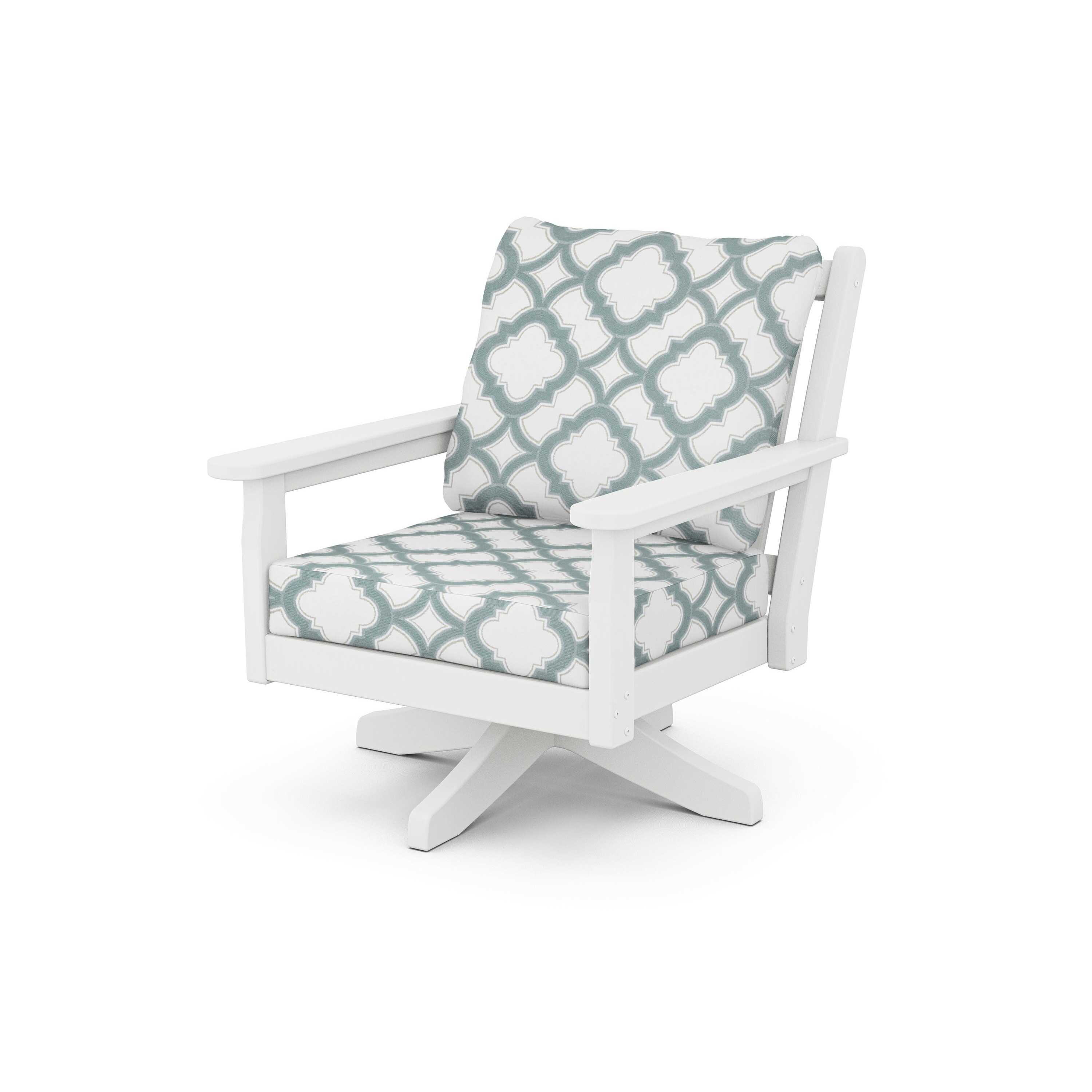 Chippendale Deep Seating Swivel Chair