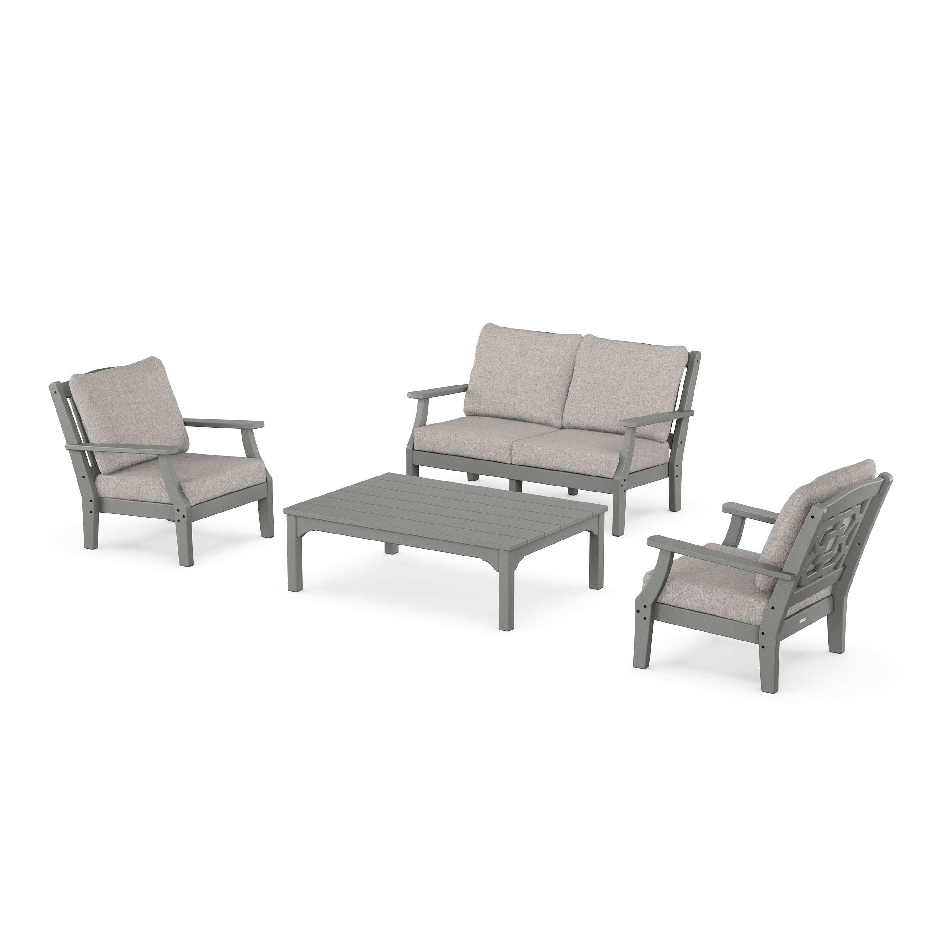 Chinoiserie 4-Piece Deep Seating Set with Loveseat
