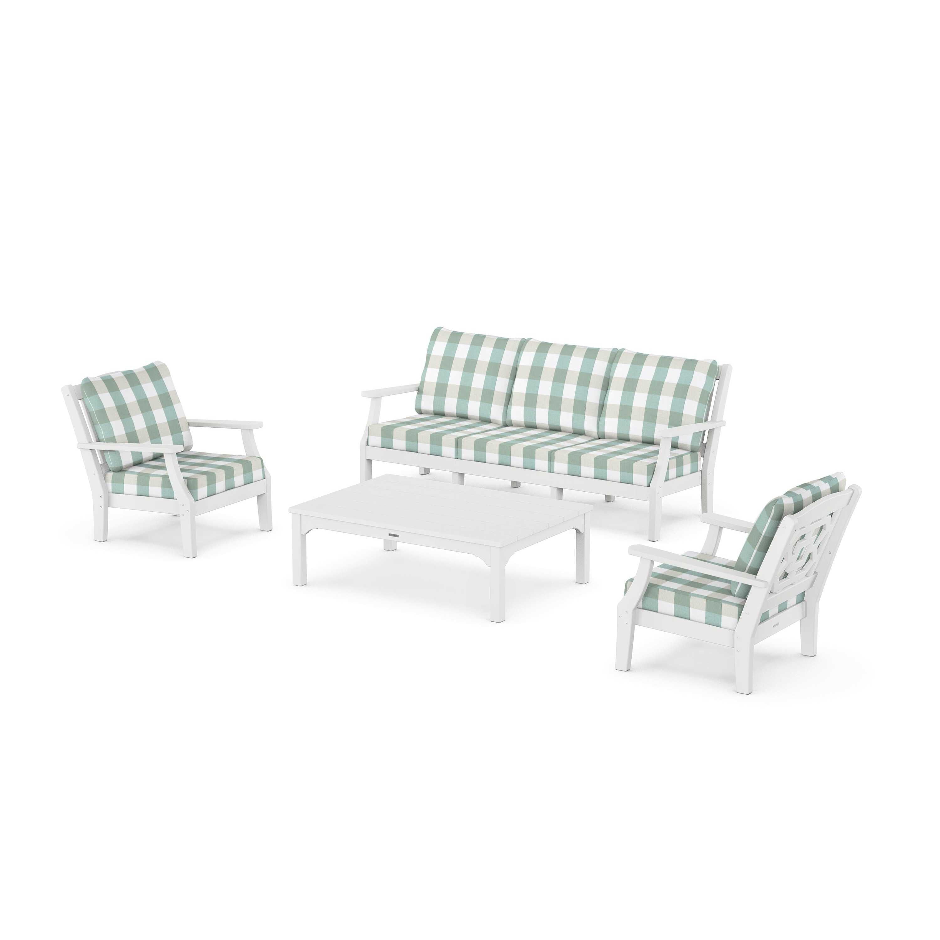 Chinoiserie 4-Piece Deep Seating Set with Sofa