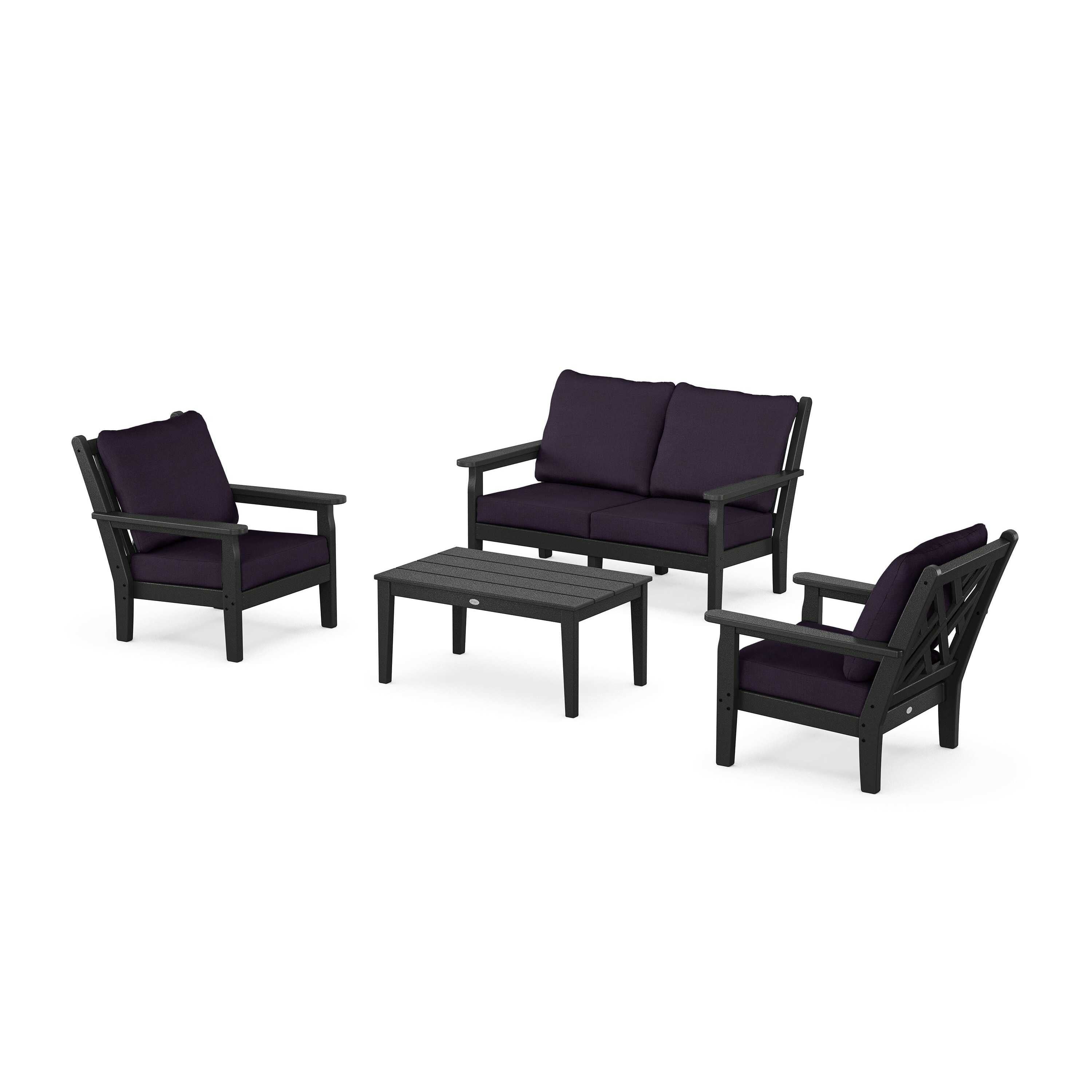 Chippendale 4-Piece Deep Seating Set with Loveseat
