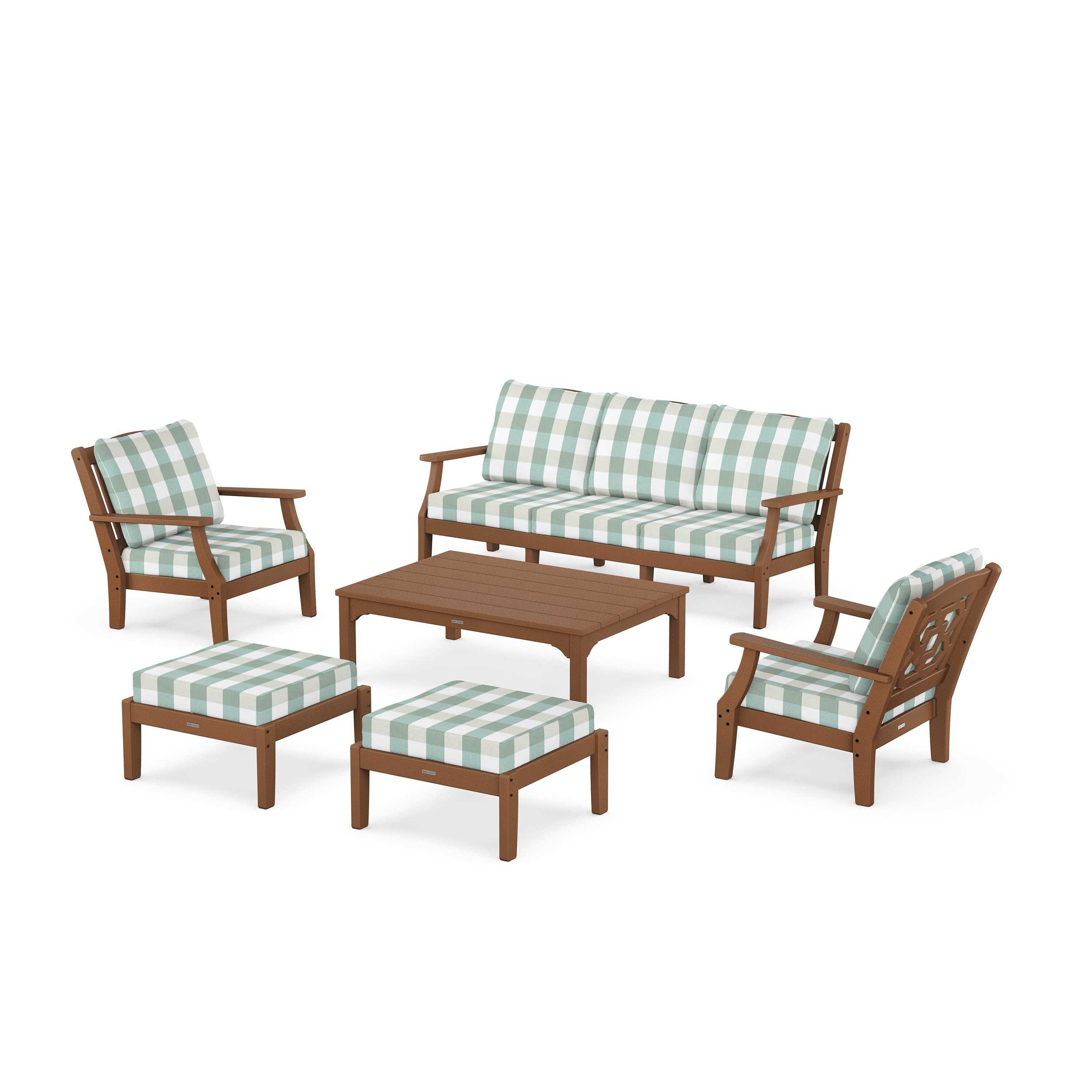 Chinoiserie 6-Piece Lounge Sofa Set