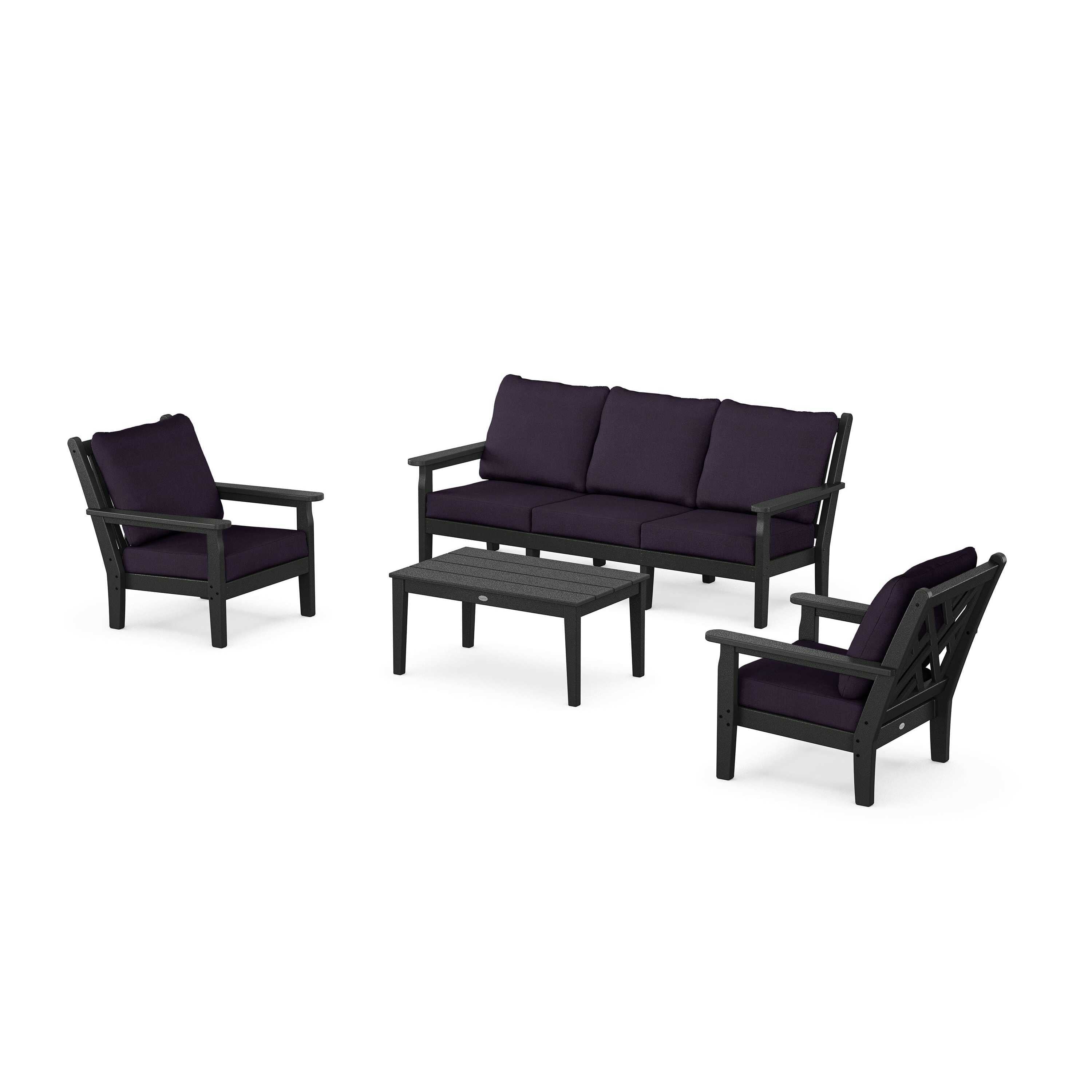 Chippendale 4-Piece Deep Seating Set with Sofa