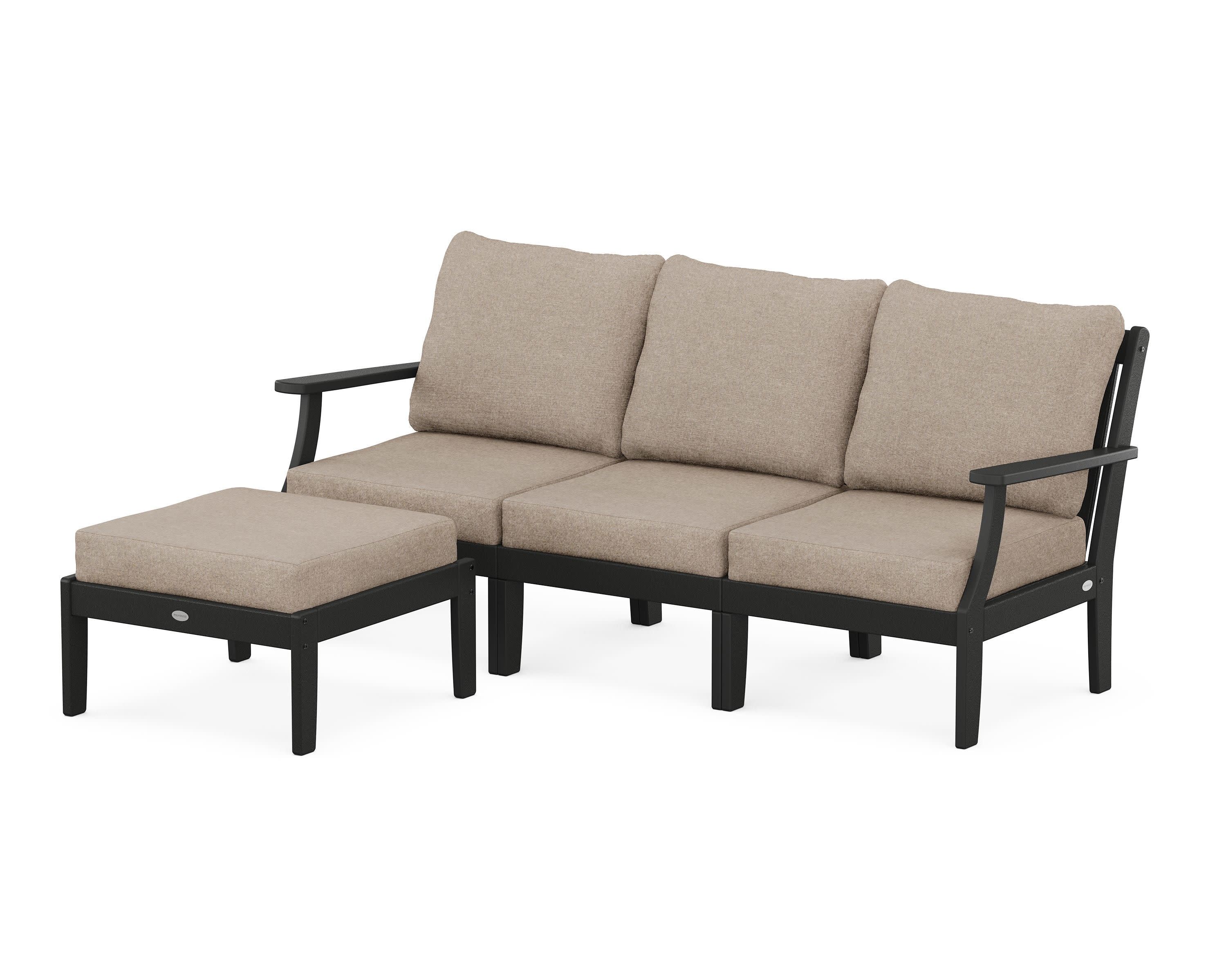 Braxton Modular 4-Piece Deep Seating Set with Ottoman