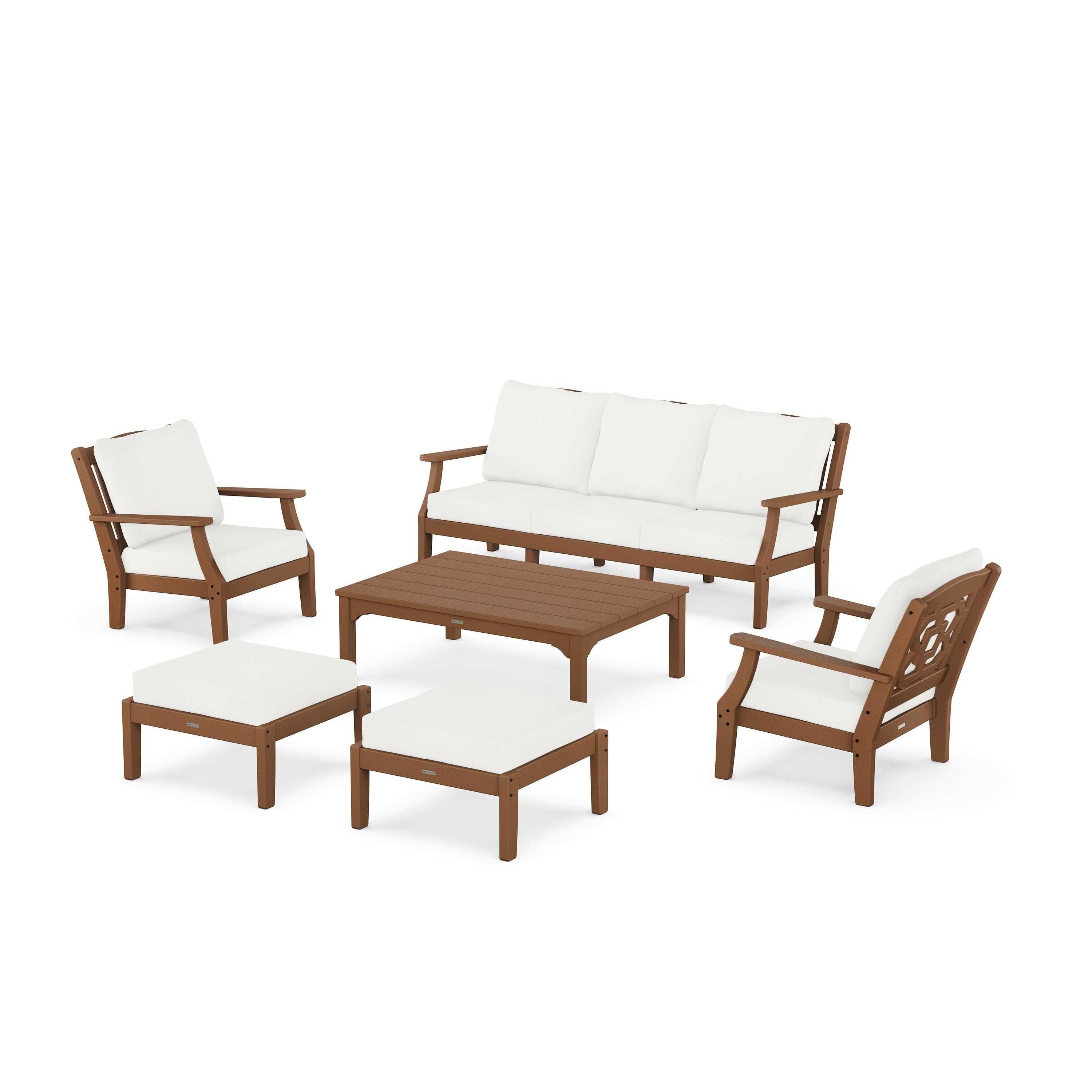 Chinoiserie 6-Piece Lounge Sofa Set