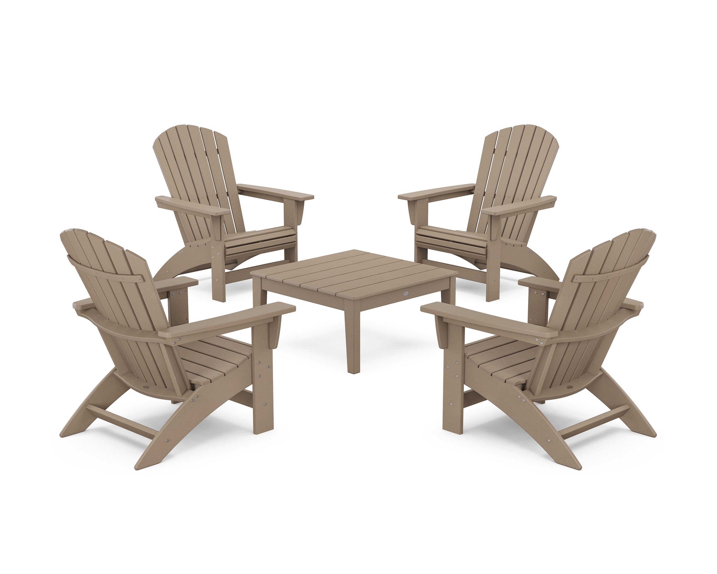 5-Piece Nautical Grand Adirondack Chair Conversation Group
