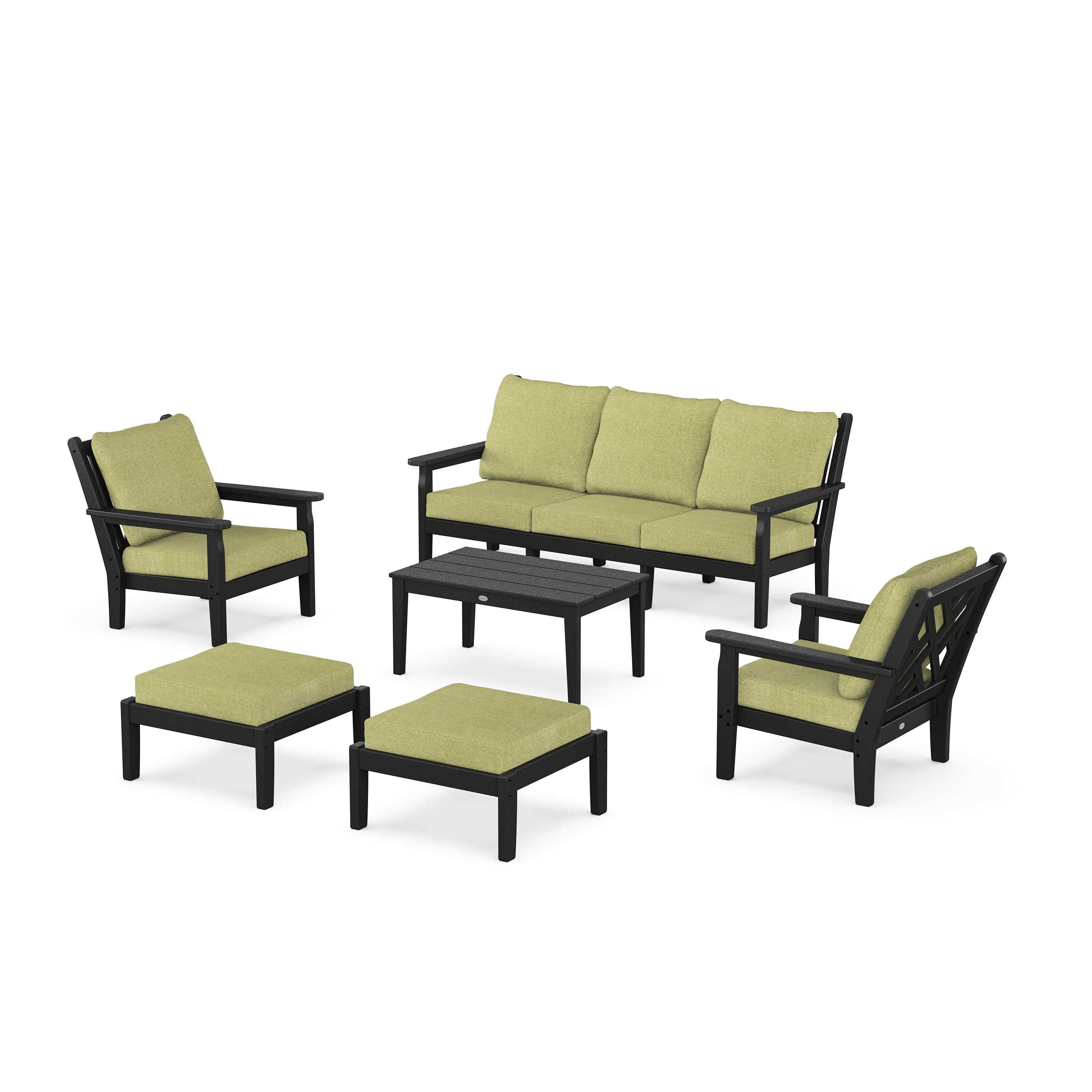 Chippendale 6-Piece Lounge Sofa Set