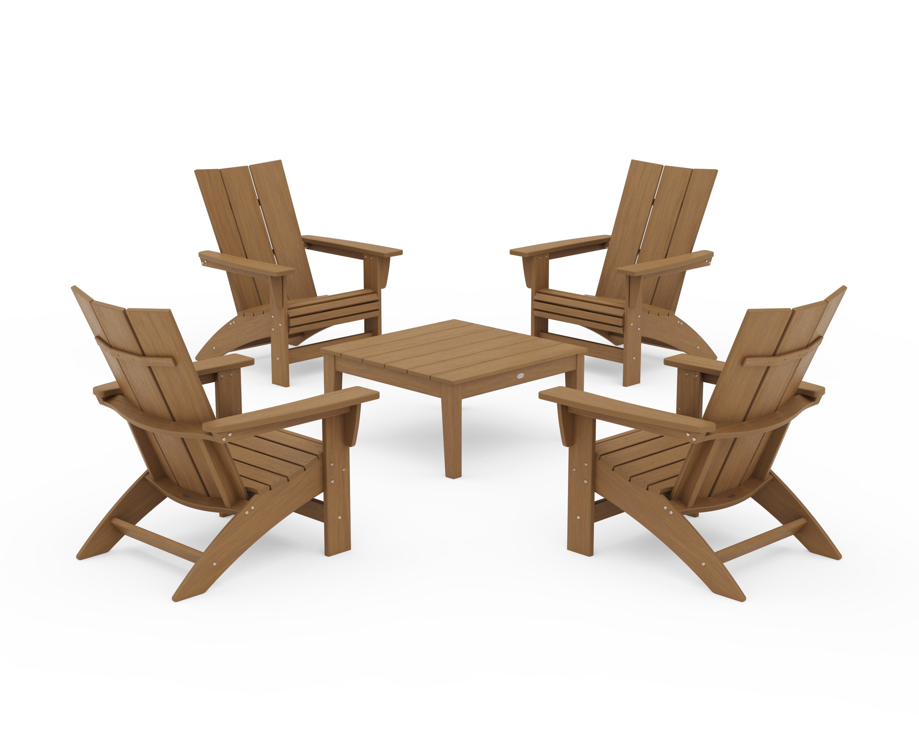 5-Piece Modern Grand Adirondack Chair Conversation Group