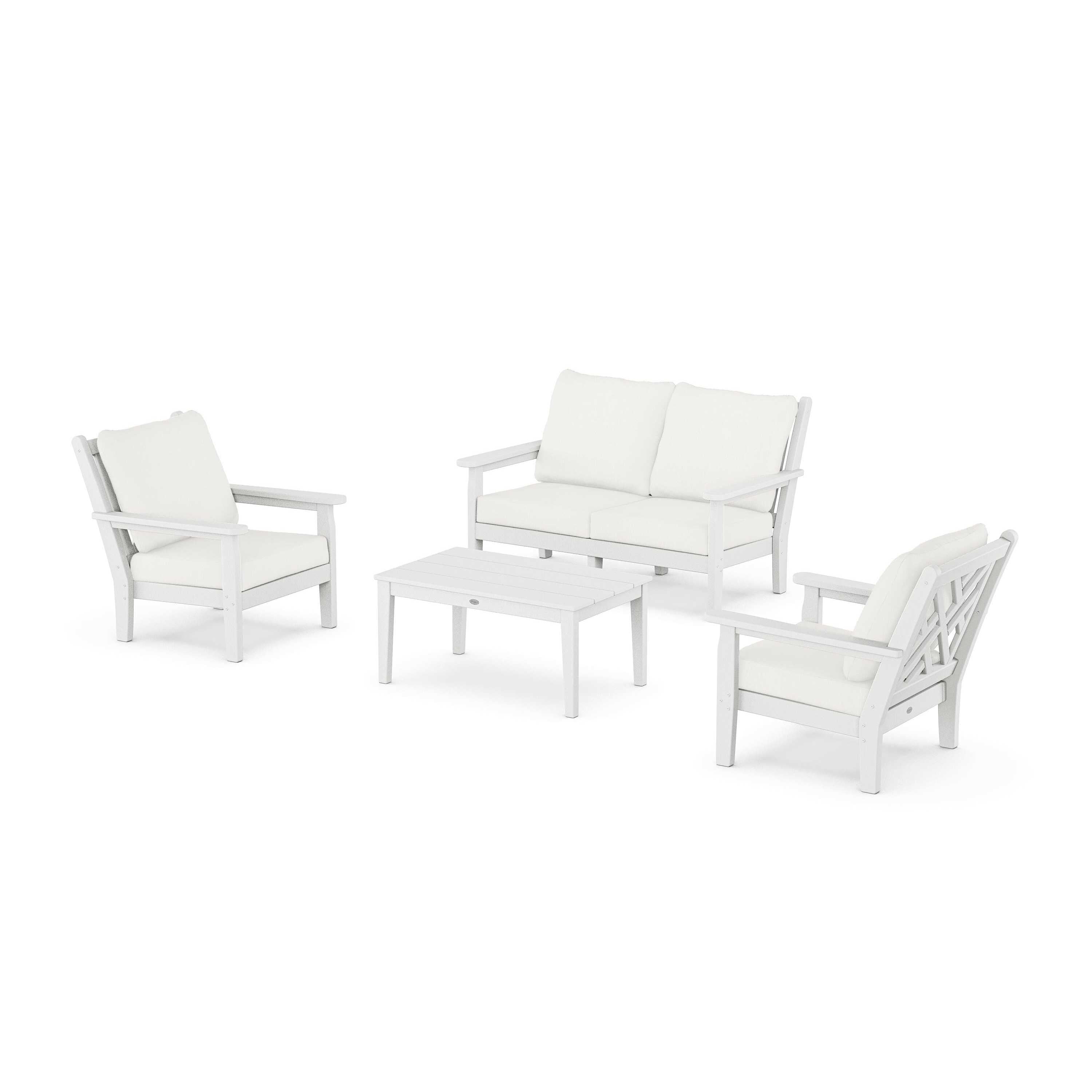 Chippendale 4-Piece Deep Seating Set with Loveseat