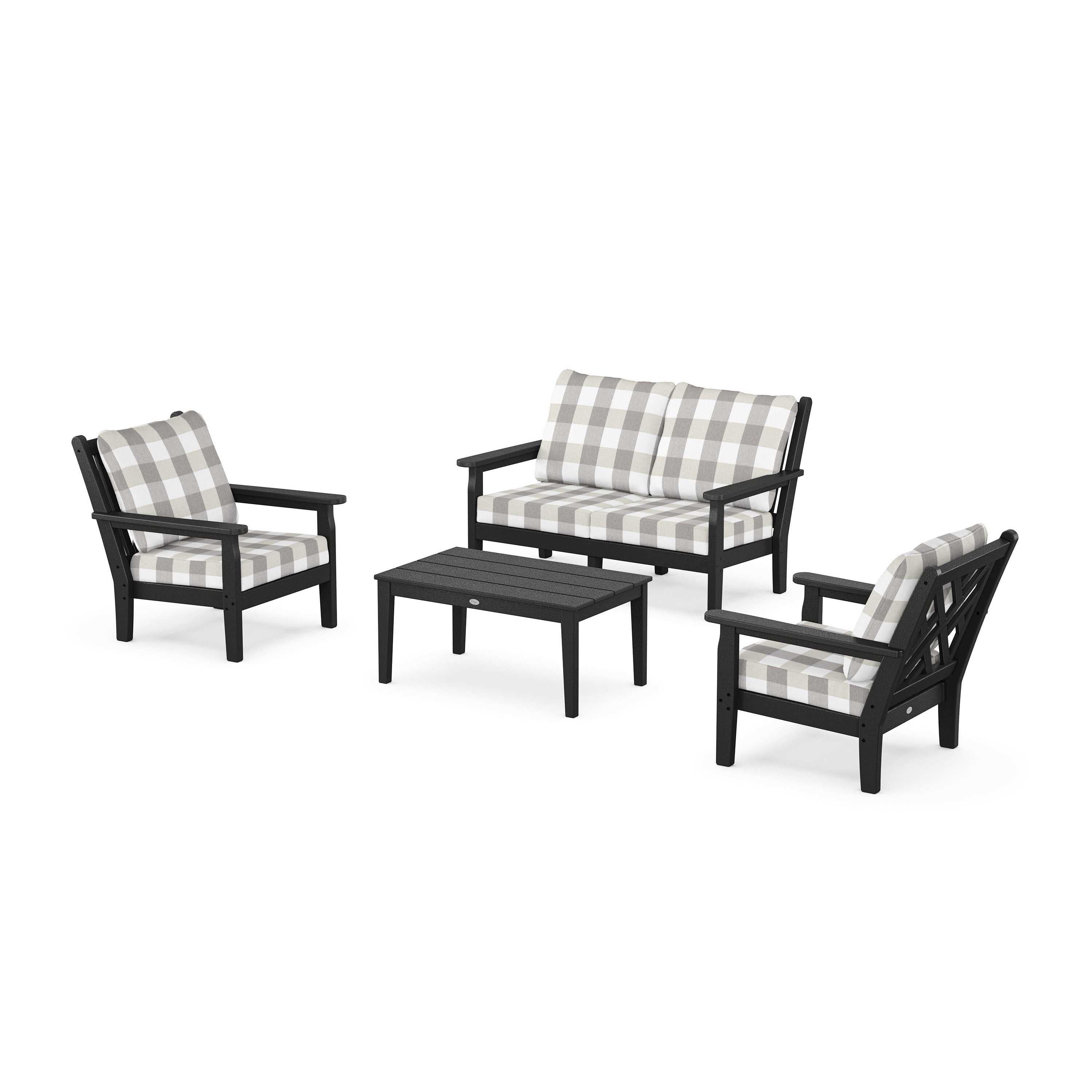 Chippendale 4-Piece Deep Seating Set with Loveseat