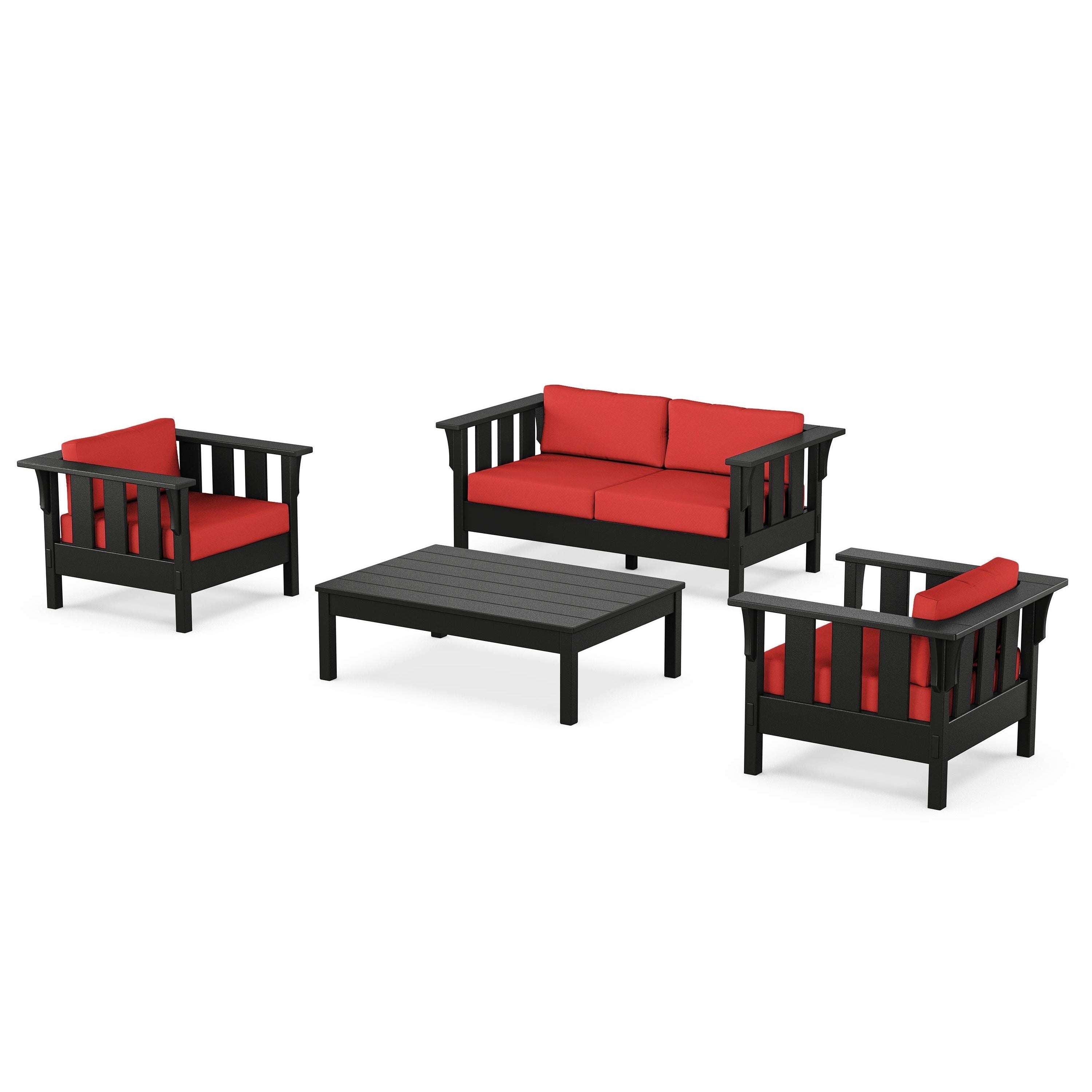 Acadia 4-Piece Deep Seating Set with Loveseat