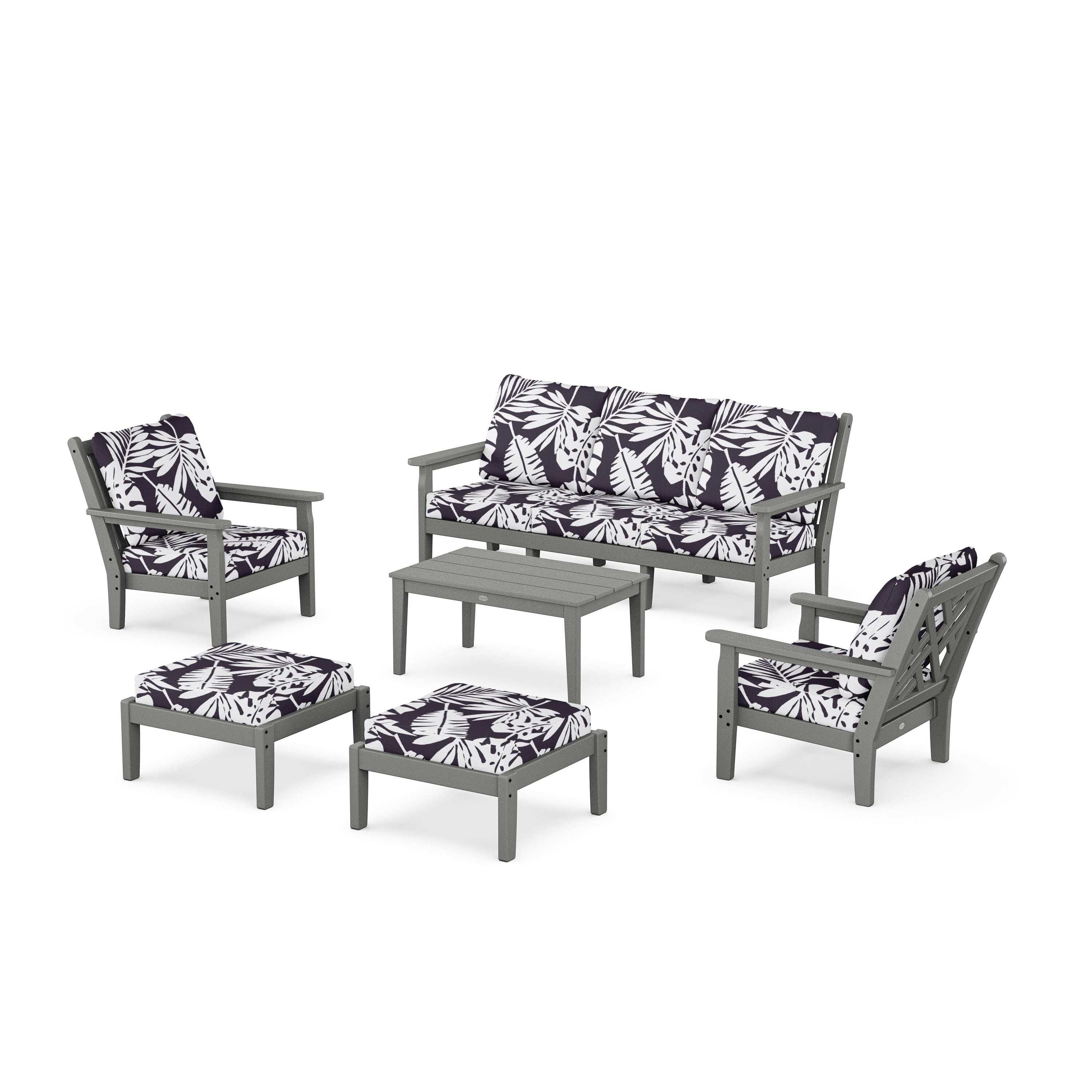 Chippendale 6-Piece Lounge Sofa Set