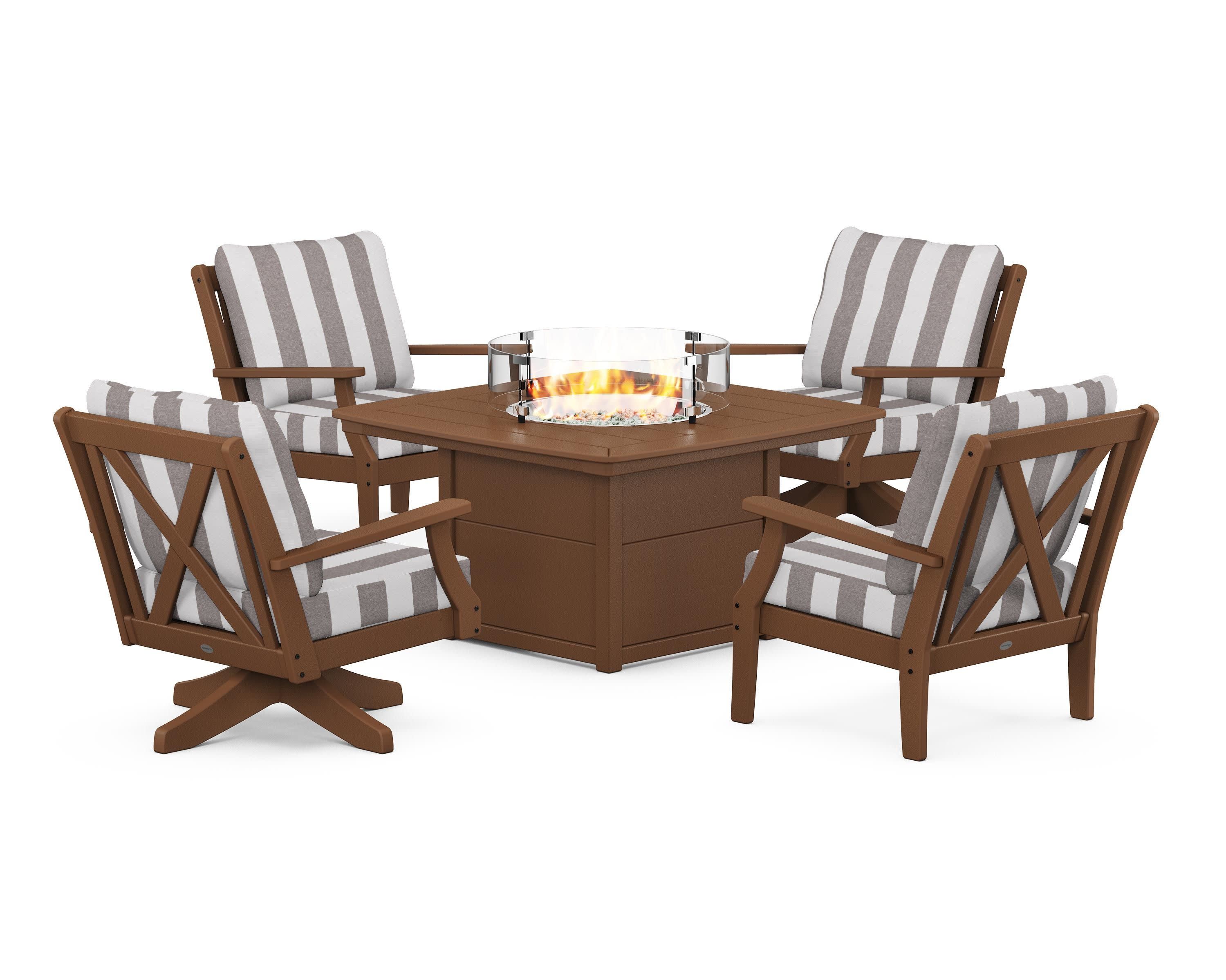 Braxton 5-Piece Deep Seating Set with Fire Table