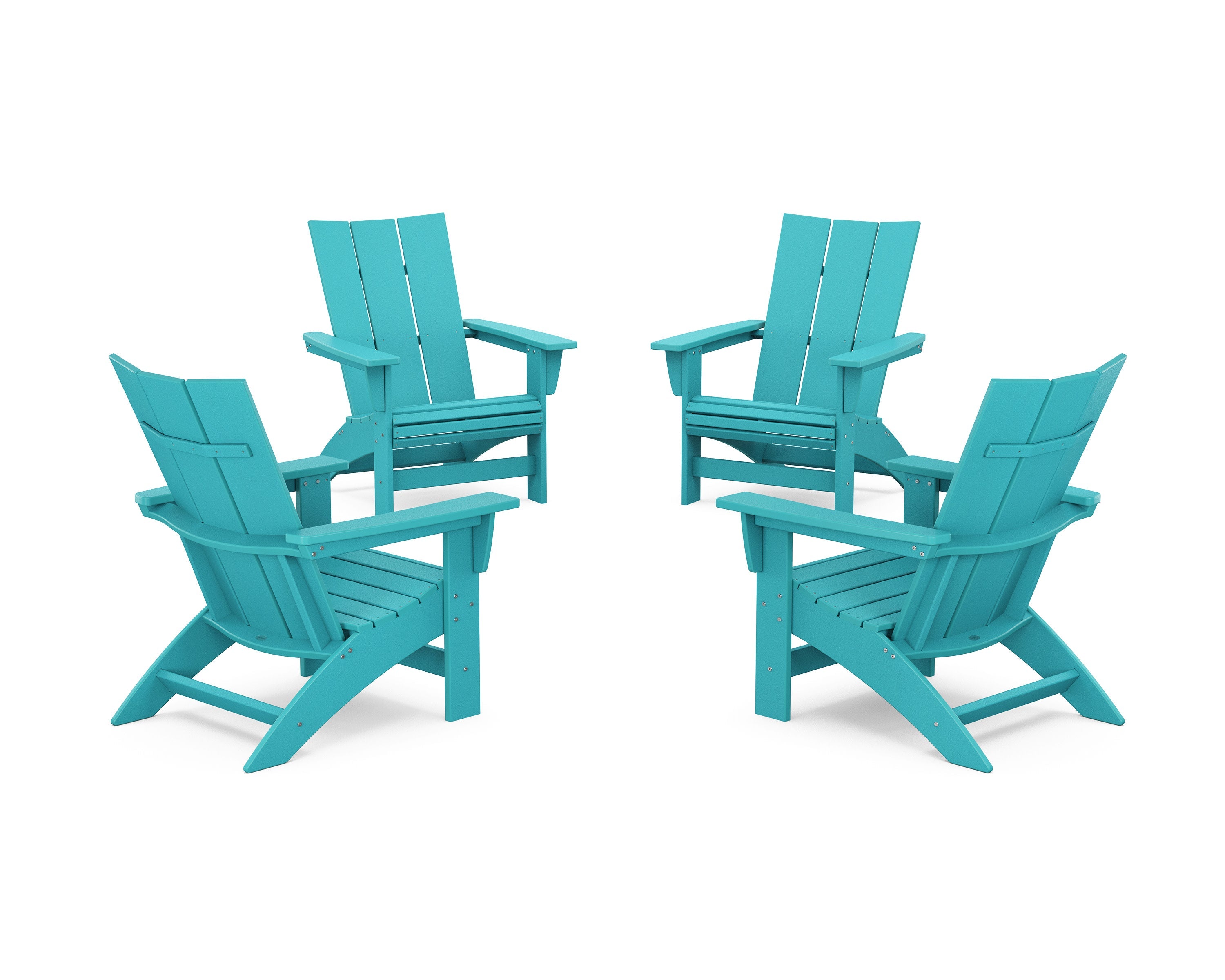 4-Piece Modern Grand Adirondack Chair Conversation Set