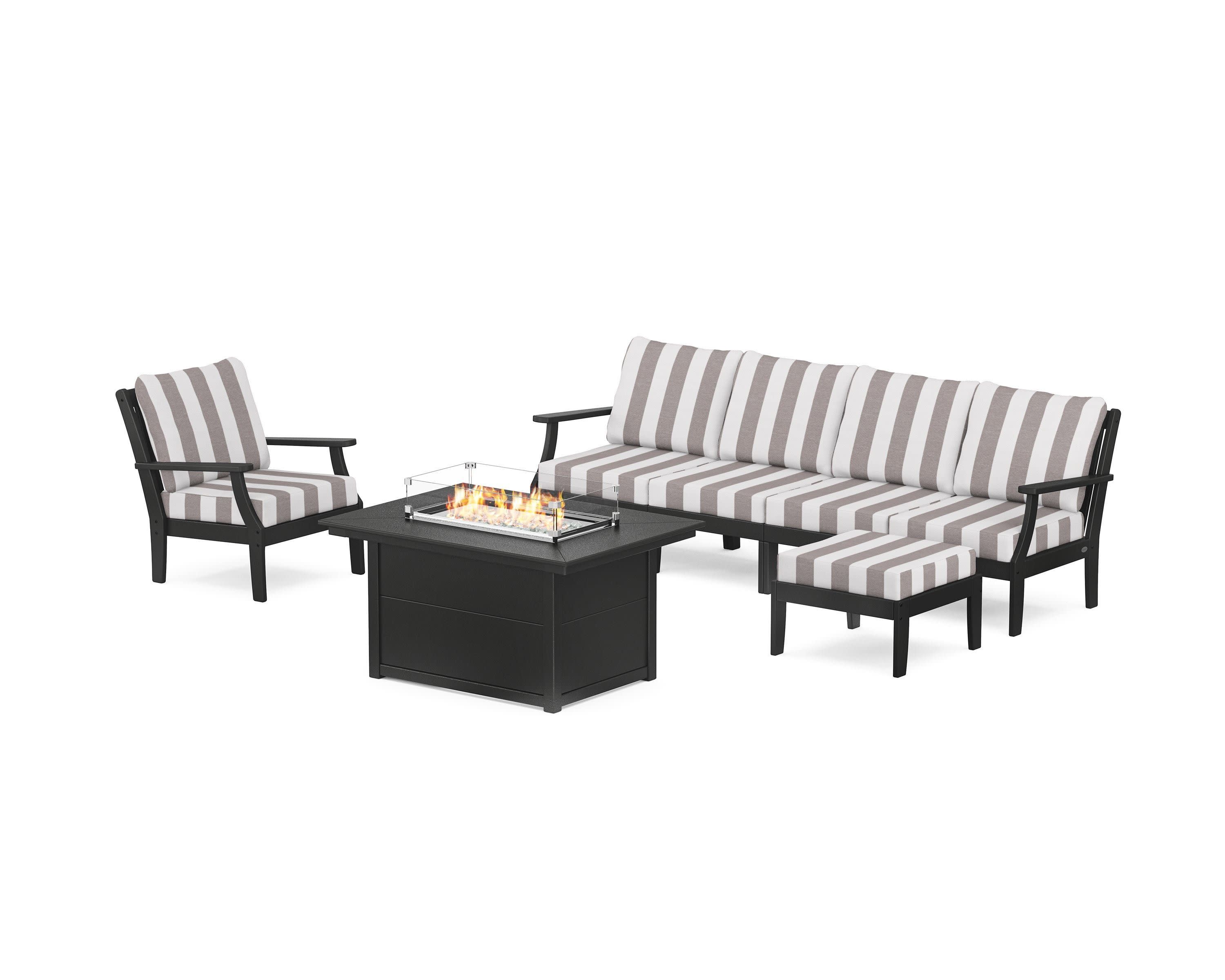Braxton Sectional Lounge and Fire Pit Set